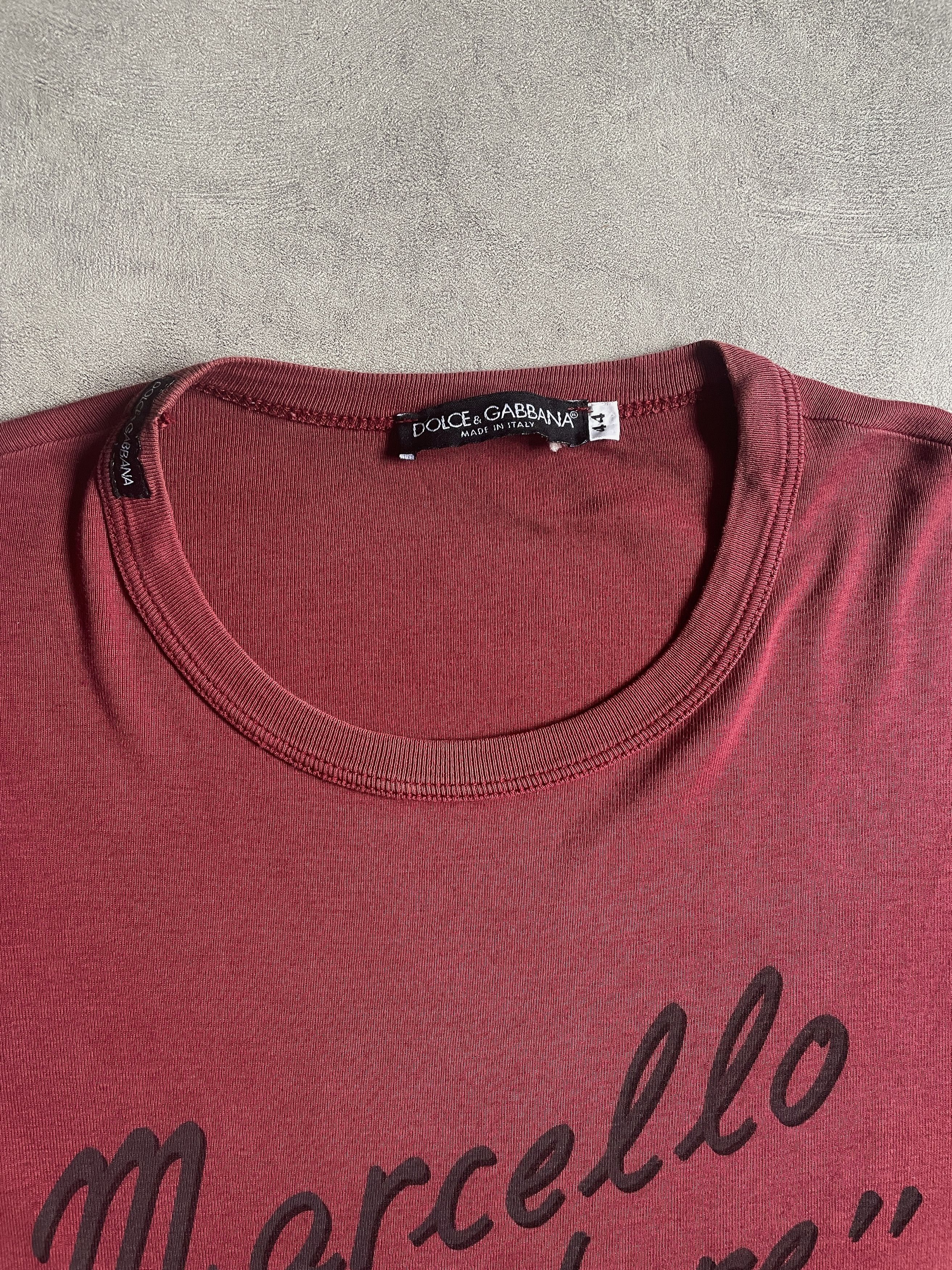 Dolce & Gabbana Dolce & Gabbana SS 1998 “Marcello come here!” red t-shirt Size US S / EU 44-46 / 1 - 6 Thumbnail