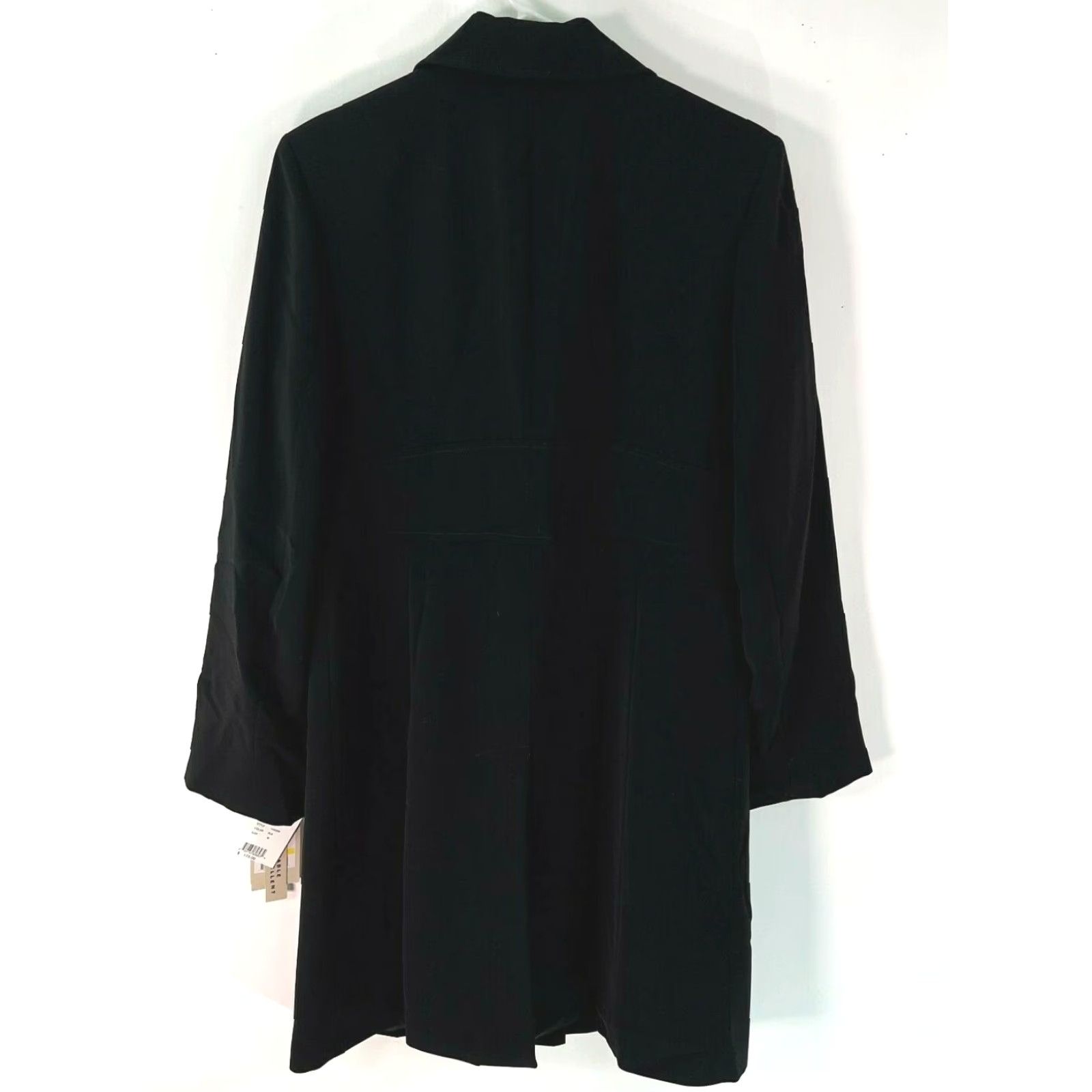 Vintage Gallery Womens Overcoat Shirt Casual Black Medium Size M / US 6-8 / IT 42-44 - 2 Thumbnail