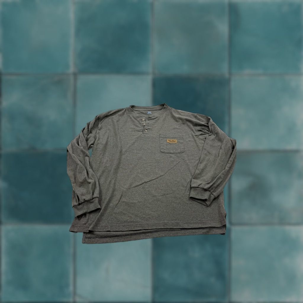 Walls Walls Work Wear Shirt Mens XL Gray Long Sleeve Henley Pocket Pullover Utility Size US XL / EU 56 / 4 - 1 Thumbnail