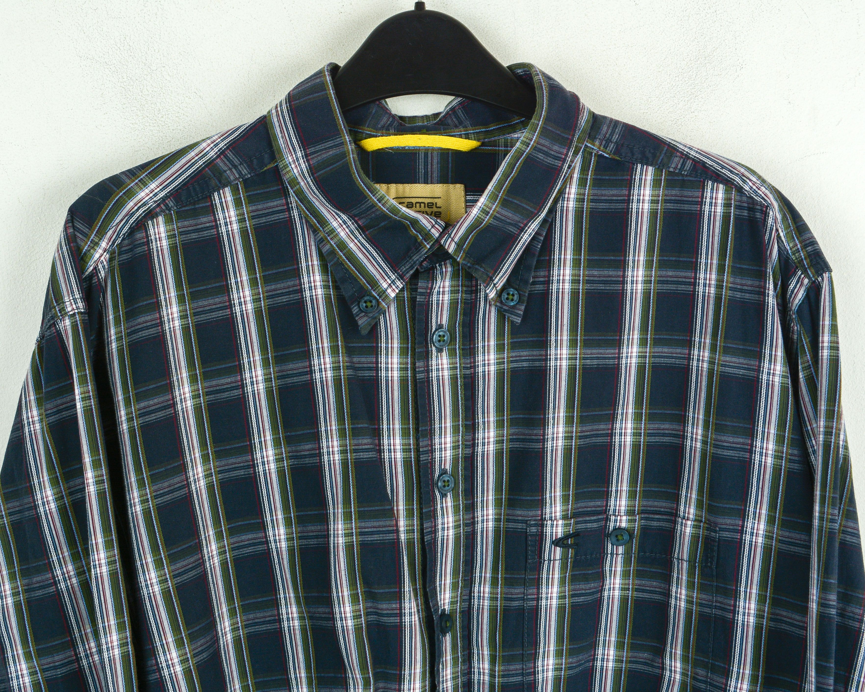 camel active Casual Shirt 100% Cotton XL Long Sleeved Checked Button Up Size US XL / EU 56 / 4 - 3 Thumbnail