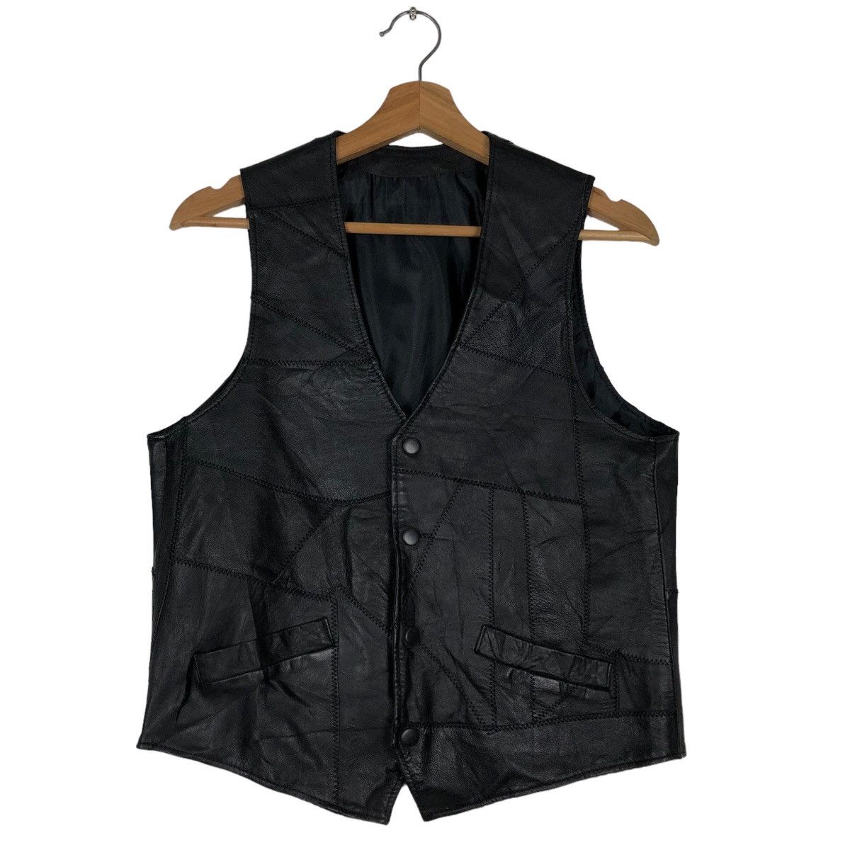 Japanese Brand 🔥90’s Soft Leather Riot Riot Vest Biker Wear Issey Miyake Size US M / EU 48-50 / 2 - 1 Thumbnail