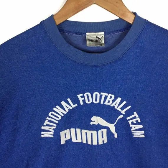 Puma Vtg PUMA Crewneck Spellout Big Logo Embroidered Pullover Size US M / EU 48-50 / 2 - 2 Thumbnail