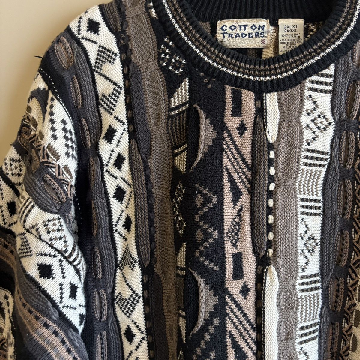 Cotton Traders Vintage Cotton Traders Textured Knit Sweater Size US XXL / EU 58 / 5 - 3 Thumbnail