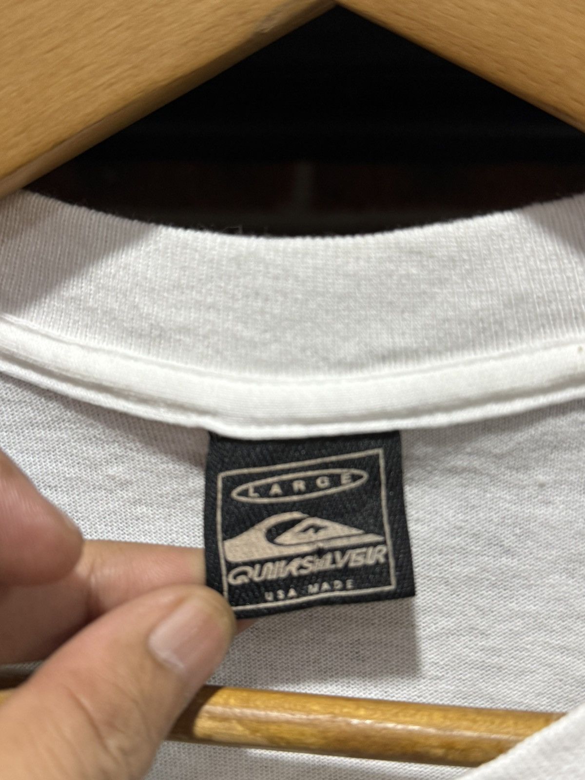 Quiksilver × Vintage Vintage 90s Quiksilver Surfboard Single Stitches Tee Size US L / EU 52-54 / 3 - 7 Thumbnail