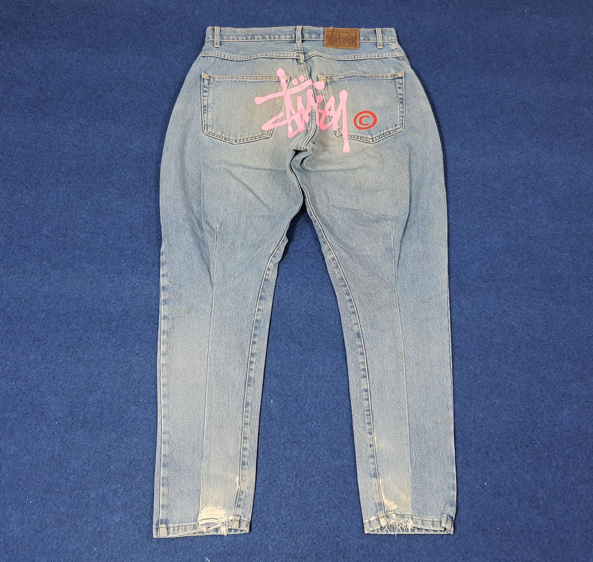 Stussy × Vintage Vintage Stussy Streetwear Custom Logo Jeans Size US 32 / EU 48 - 1 Thumbnail