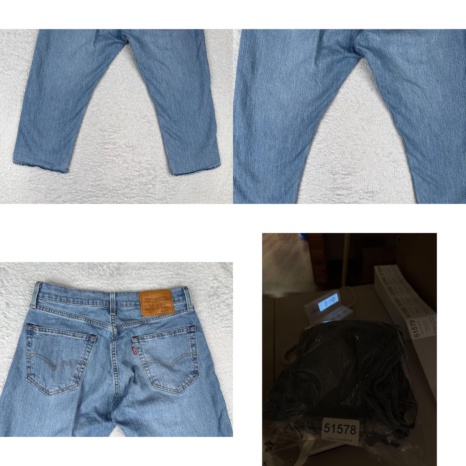 Levi's VINTAGE Levis 505 Jeans Womens 28 Blue Light Wash Denim Regular Fit Straight Casual Pants Size 28" / US 6 / IT 42 - 10 Thumbnail
