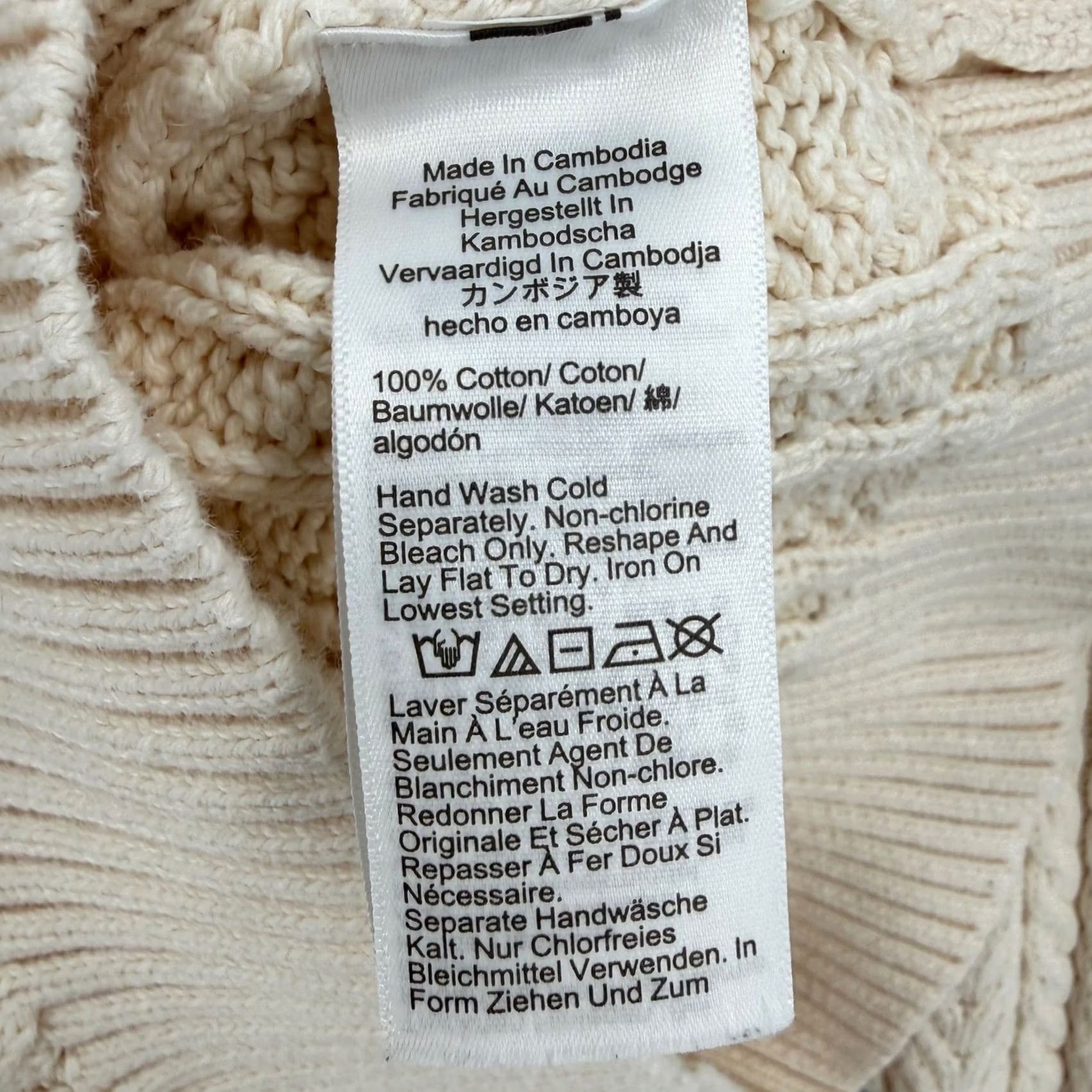 J.Crew J.Crew Womens Cream Cable Knit Cotton Crewneck Sweater Size Small Size S / US 4 / IT 40 - 7 Thumbnail