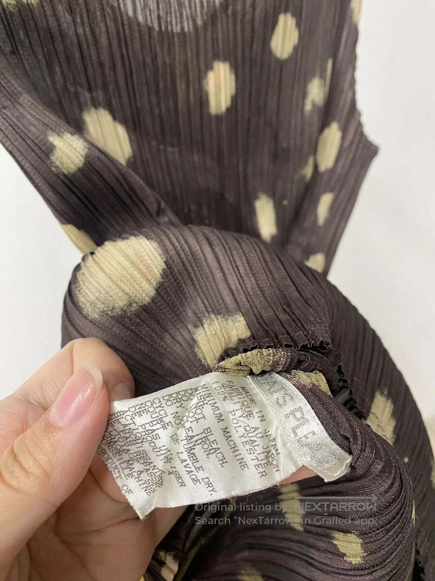 Pleats Please Issey Miyake issey miyake pleatsplease brown patterned tank top. Size M / US 6-8 / IT 42-44 - 3 Thumbnail