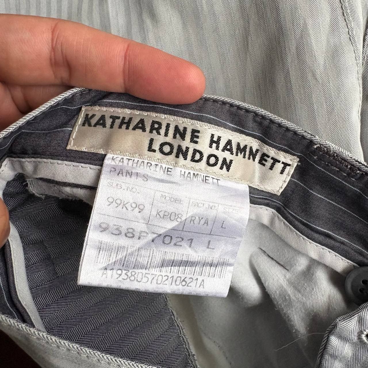 Katharine Hamnett London Katharine Hamnett London Stripe Distinct Herringbone Pattern Size US 32 / EU 48 - 13 Thumbnail