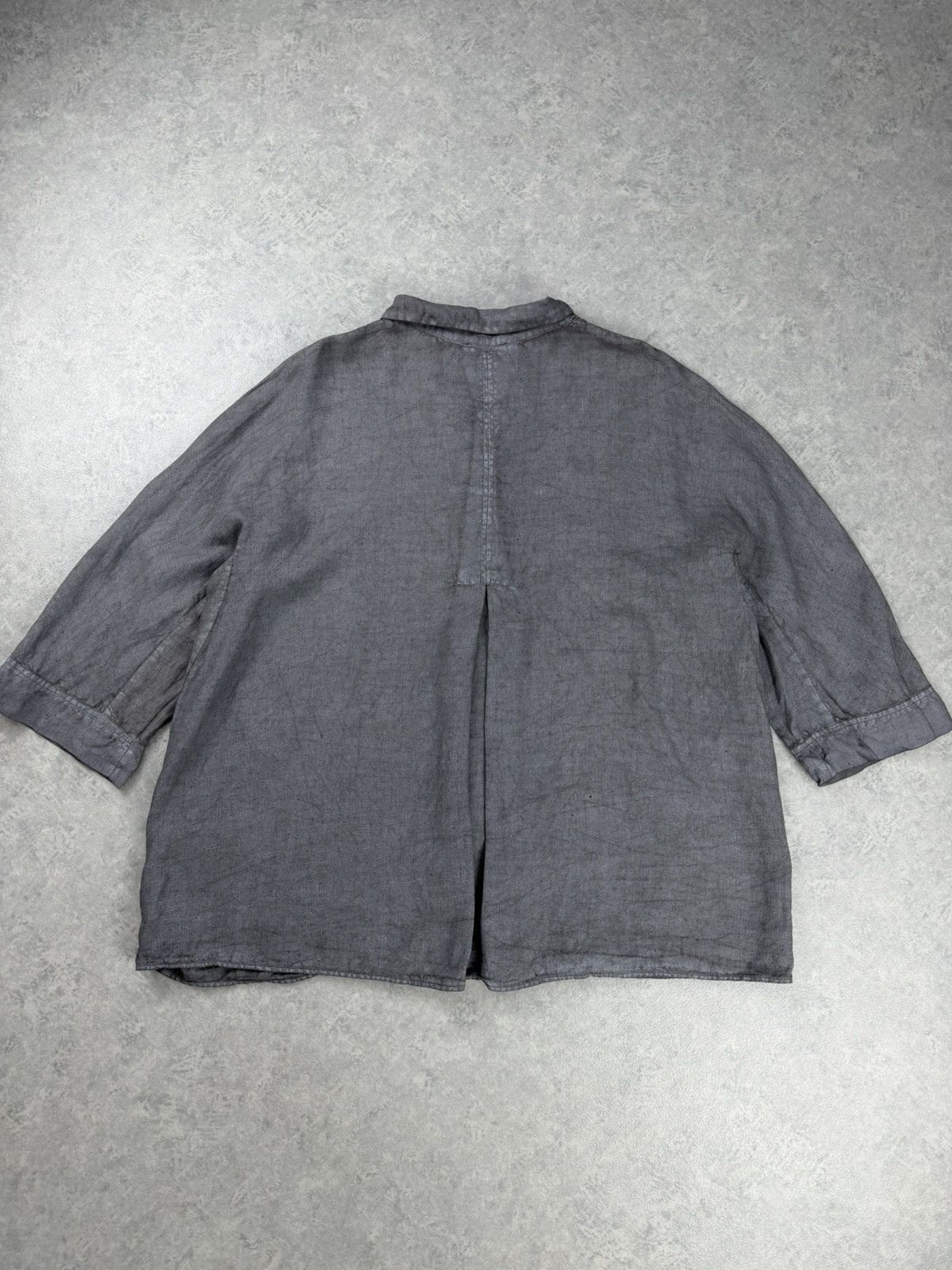 OSKA OSKA Gray Linen Shirt 3/4 Sleeve Relaxed Fit Size 3 Size L / US 10 / IT 46 - 9 Thumbnail