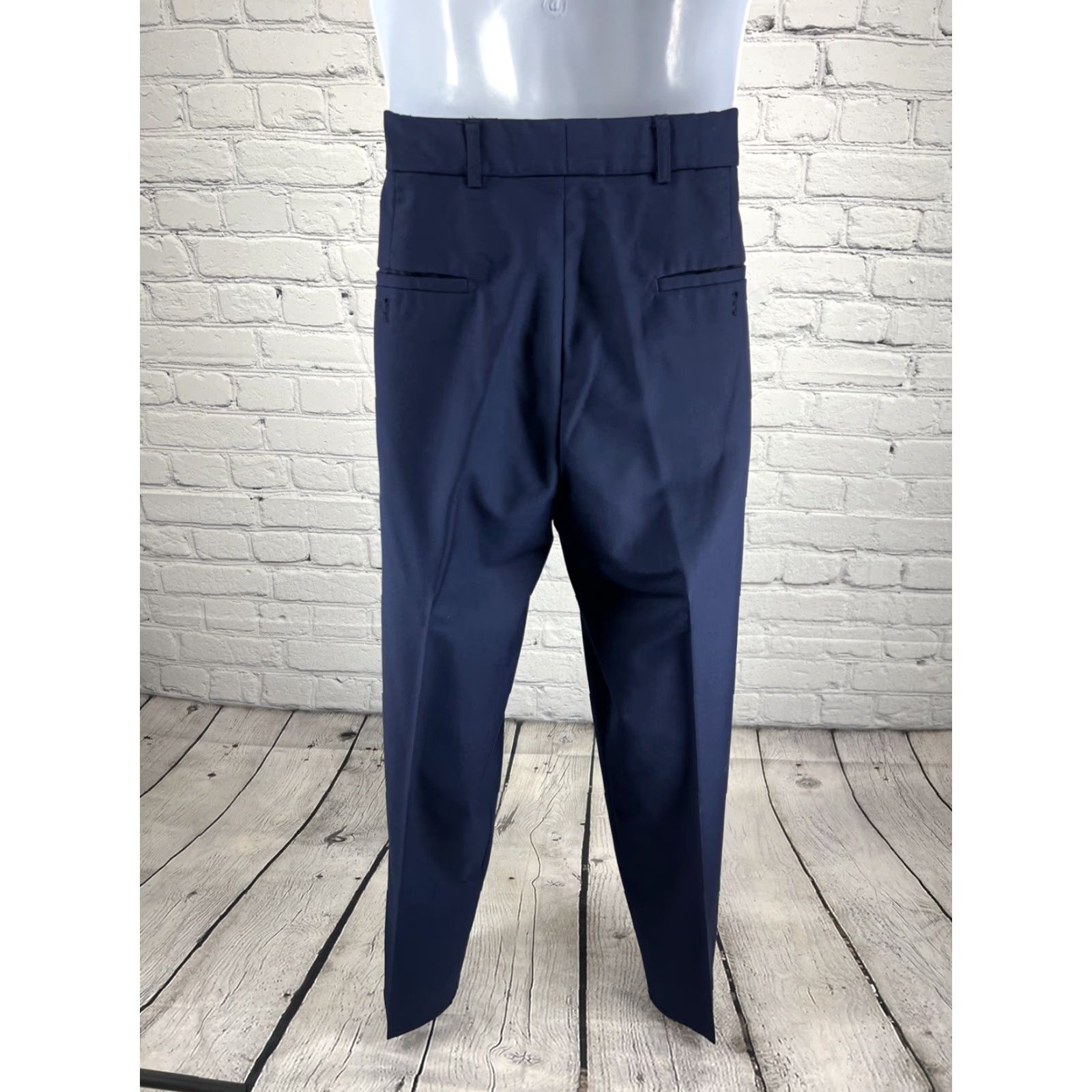 Vintage Unbranded Blue Full Suit 4 Piece Set Vest Pants Necktie Notch 2 Button Jacket XL Size 46R - 6 Thumbnail