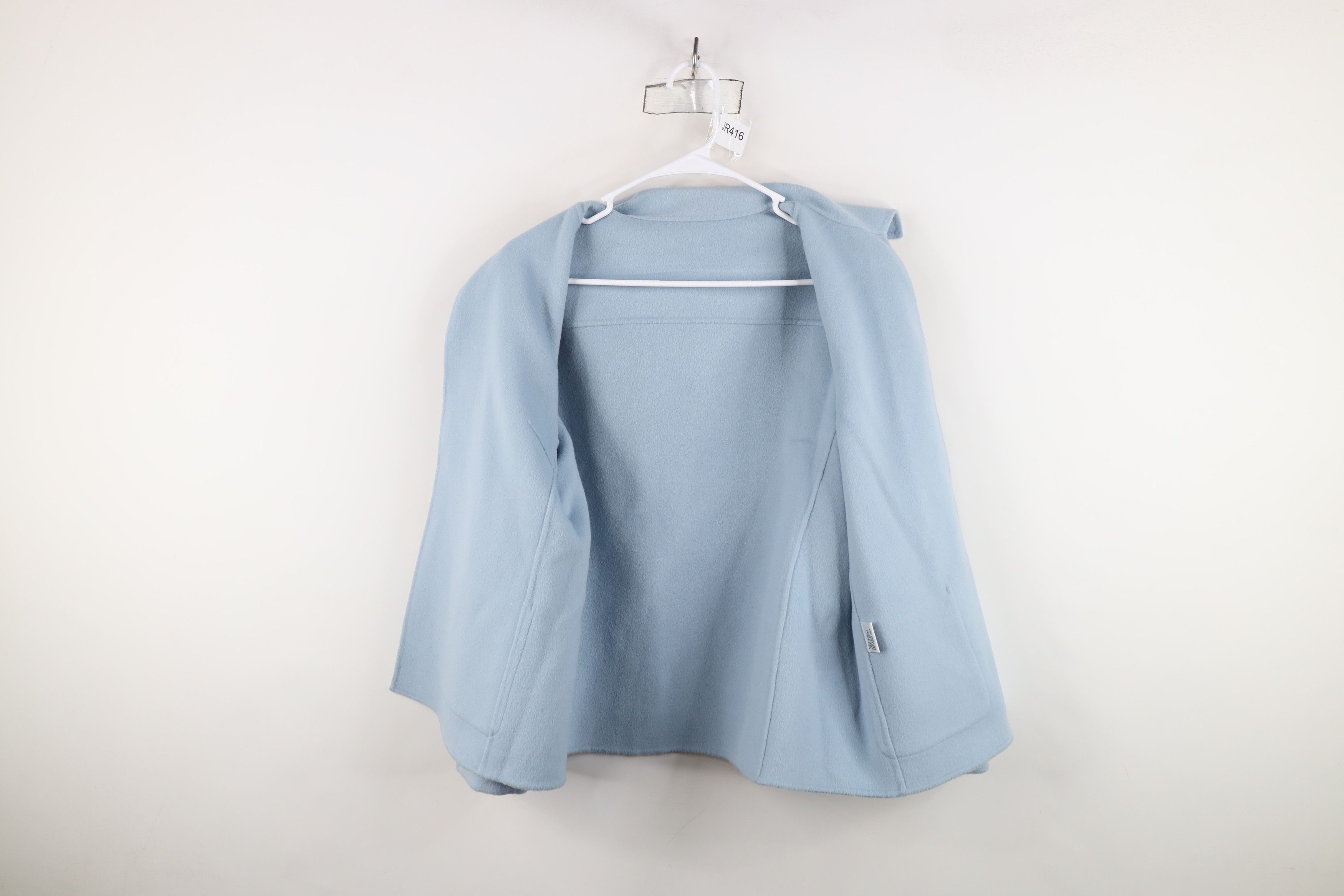 Vintage Vintage 90s Streetwear Open Front Blazer Suit Jacket Blue Size L / US 10 / IT 46 - 9 Thumbnail