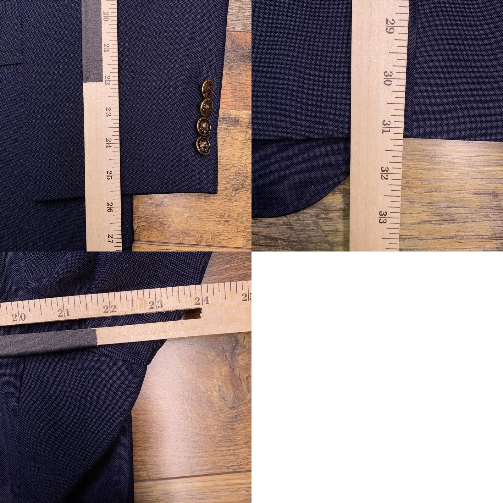Vintage VINTAGE Arnold Palmer Sport Coat Mens 46R Navy Blue Wool Blazer Gold Buttons Jacket Blazer 90s Mens Size 46R - 10 Thumbnail