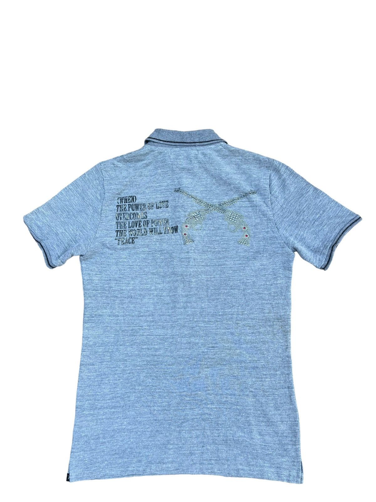 Mastermind Japan Roarguns Japan Beaded Cross Guns Poem Slim Polo Shirt Size US M / EU 48-50 / 2 - 12 Thumbnail