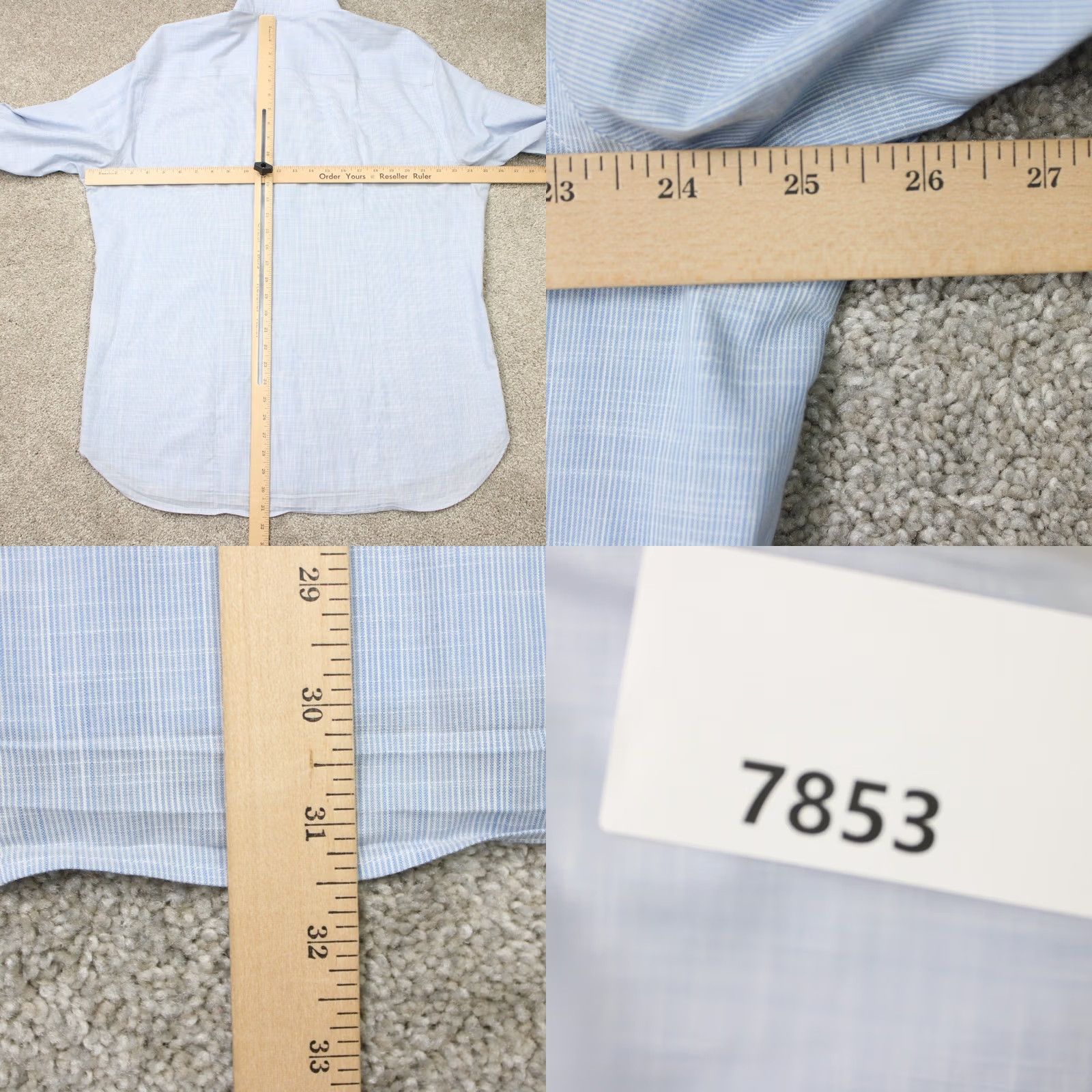 Joseph Abboud Joseph Abboud Shirt Mens XL Blue Non-Iron Cotton Stretch Long Sleeve Button Up Size US XL / EU 56 / 4 - 8 Thumbnail