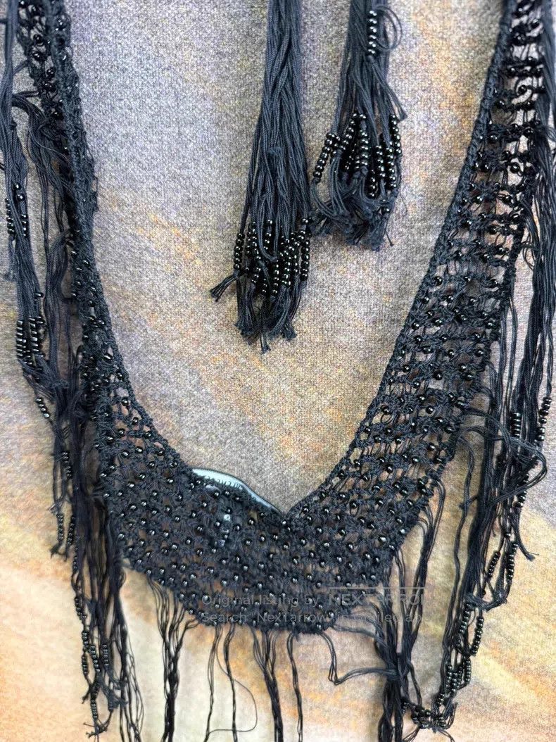 Ann Demeulemeester Ann Demeulemeester Beaded Fringe Scarf Size ONE SIZE - 6 Thumbnail