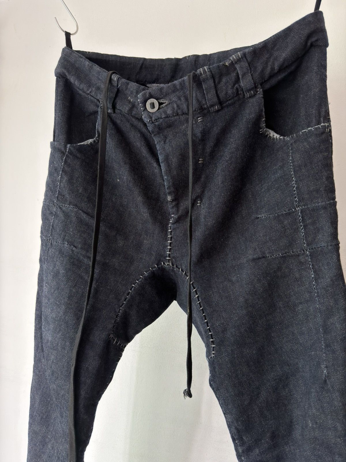 Boris Bidjan Saberi Boris Bidjan Saberi PH13 HS Handstitched Denim Pants Size US 34 / EU 50 - 4 Thumbnail