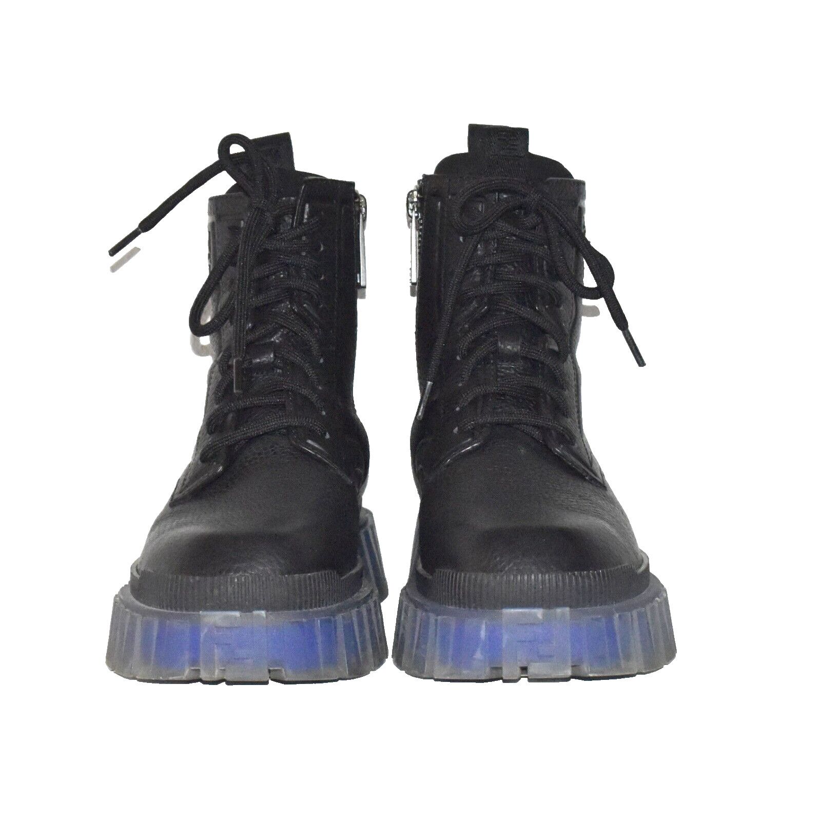 Fendi FENDI Mens 7U1485 AHH0 F08M4 Leather Combat Boots Sz 6 $1400 Size US 6 / EU 39 - 4 Thumbnail