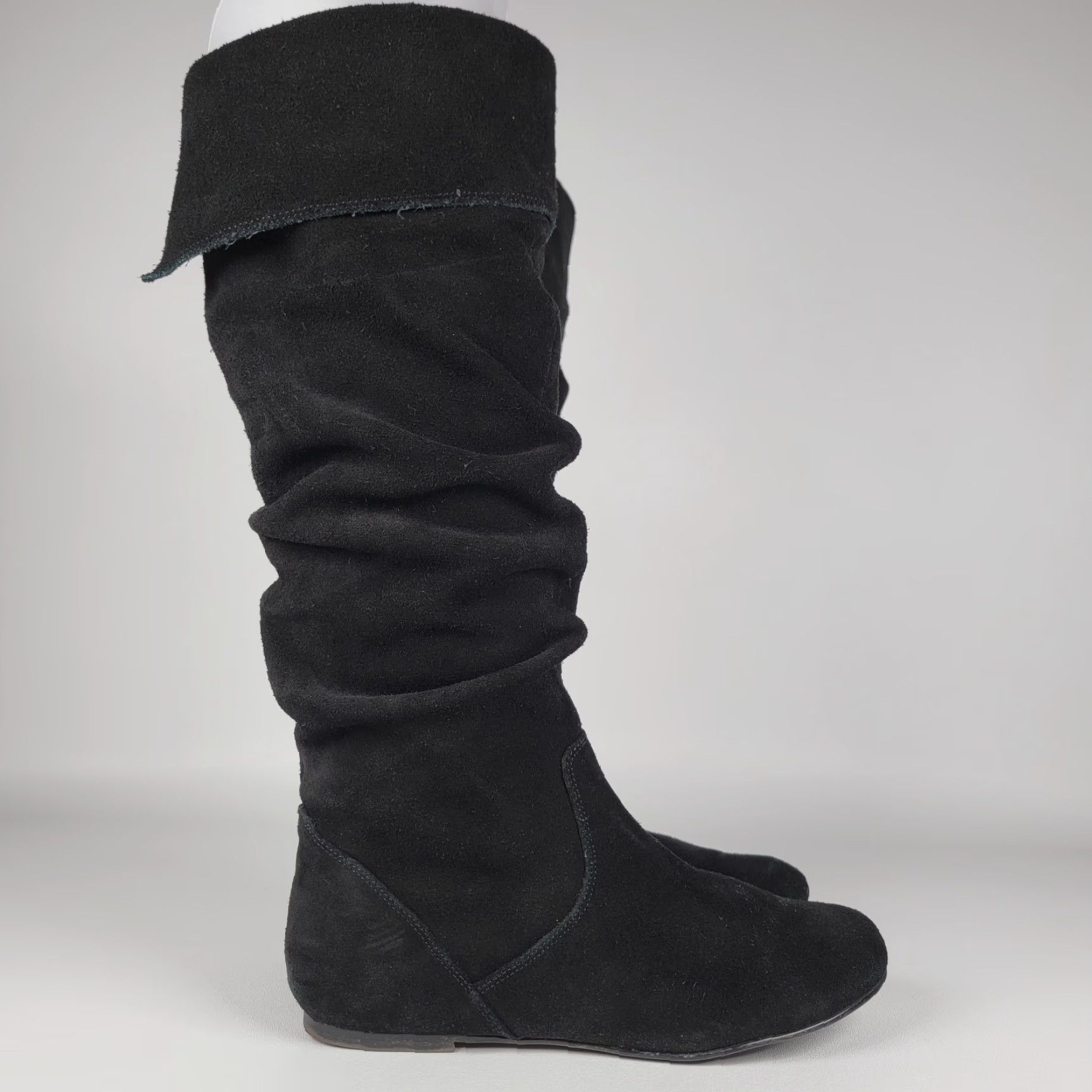 Steve Madden Steve Madden Black Suede Slip On Knee High Boots Women 7.5 Bonanza Brown Fashion Boots Menus? Size US 8 / IT 38 - 2 Thumbnail