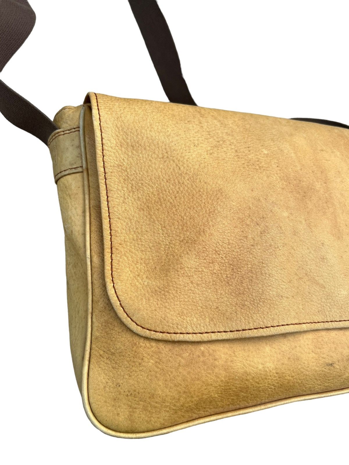 Leather Vintage Japanese Patina Leather Messenger Bag Size ONE SIZE - 6 Thumbnail