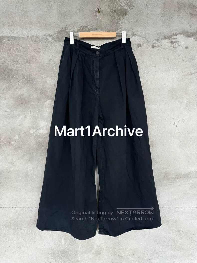 The Row The Row size 4 Mixed Linen Pleated Wide Leg Pants Size US 27 - 1 Thumbnail