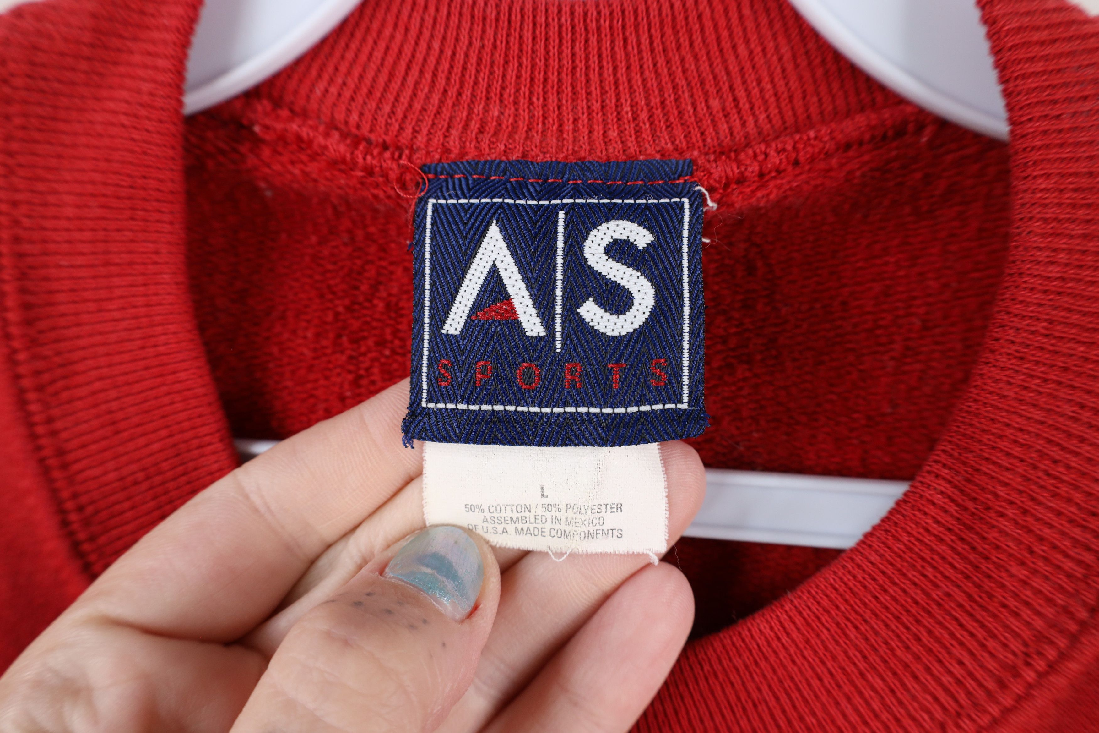 Vintage Vintage 90s Ohio State University Crewneck Sweatshirt Red Size US L / EU 52-54 / 3 - 7 Thumbnail