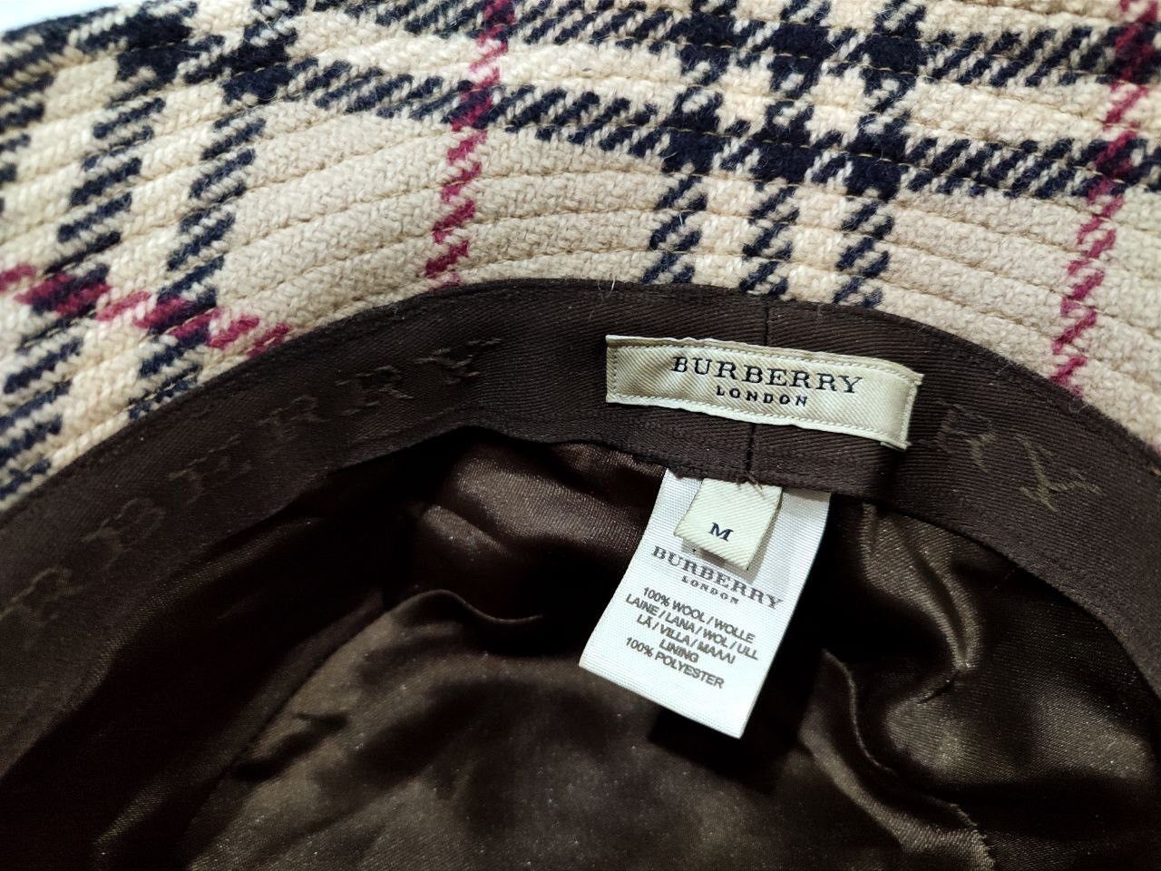 Burberry × Vintage Vintage Burberry wool bucket hat Size ONE SIZE - 7 Thumbnail