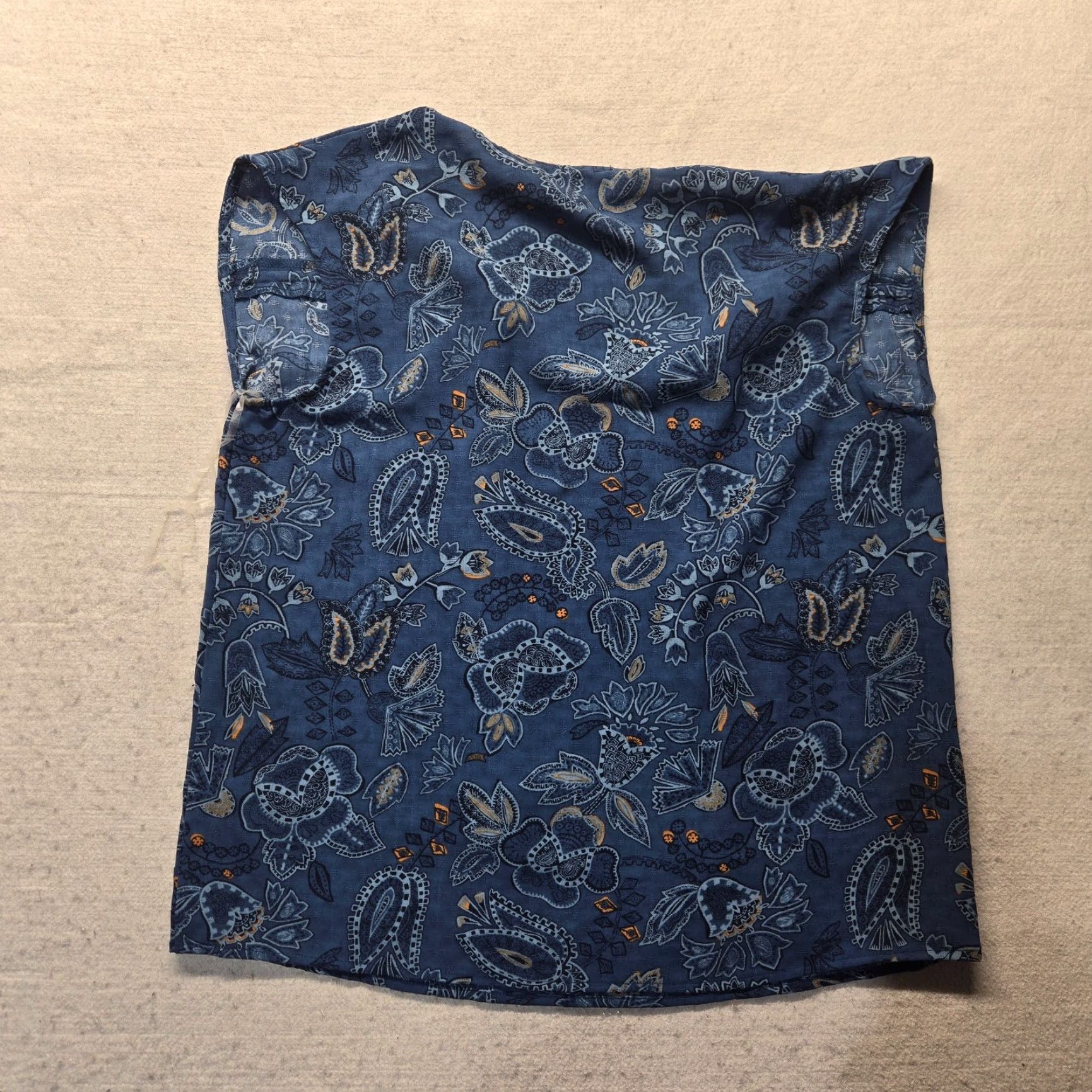 Vintage Wonderfly Blue Paisley Sleeveless Tunic Blouse Shirt Women's S Small Size S / US 4 / IT 40 - 6 Thumbnail