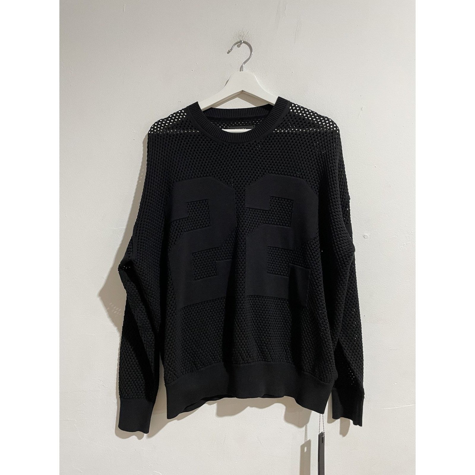 Amiri AMIRI KNITTED BLACK MESH JERSEY SIZE M NEW Size US M / EU 48-50 / 2 - 1 Thumbnail