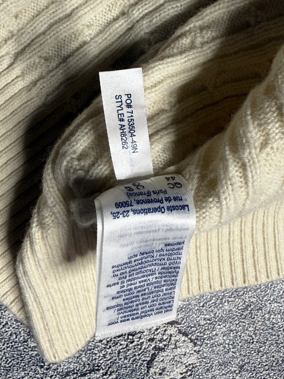 Lacoste Lacoste Live unisex wool sweater XL Size US XL / EU 56 / 4 - 6 Thumbnail