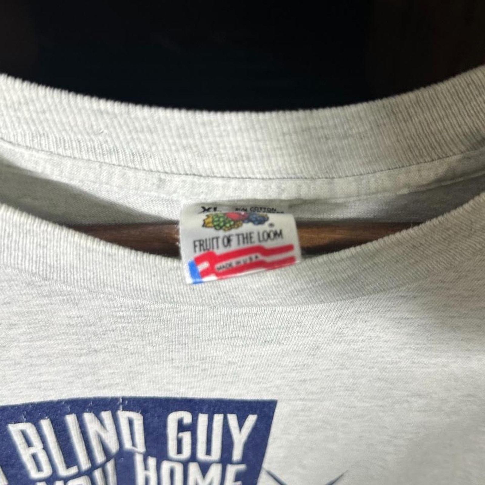 Fruit Of The Loom Vintage 90s Single Stitch Funny Dark Humor Joke Tee XL Shirt Size US XL / EU 56 / 4 - 3 Thumbnail