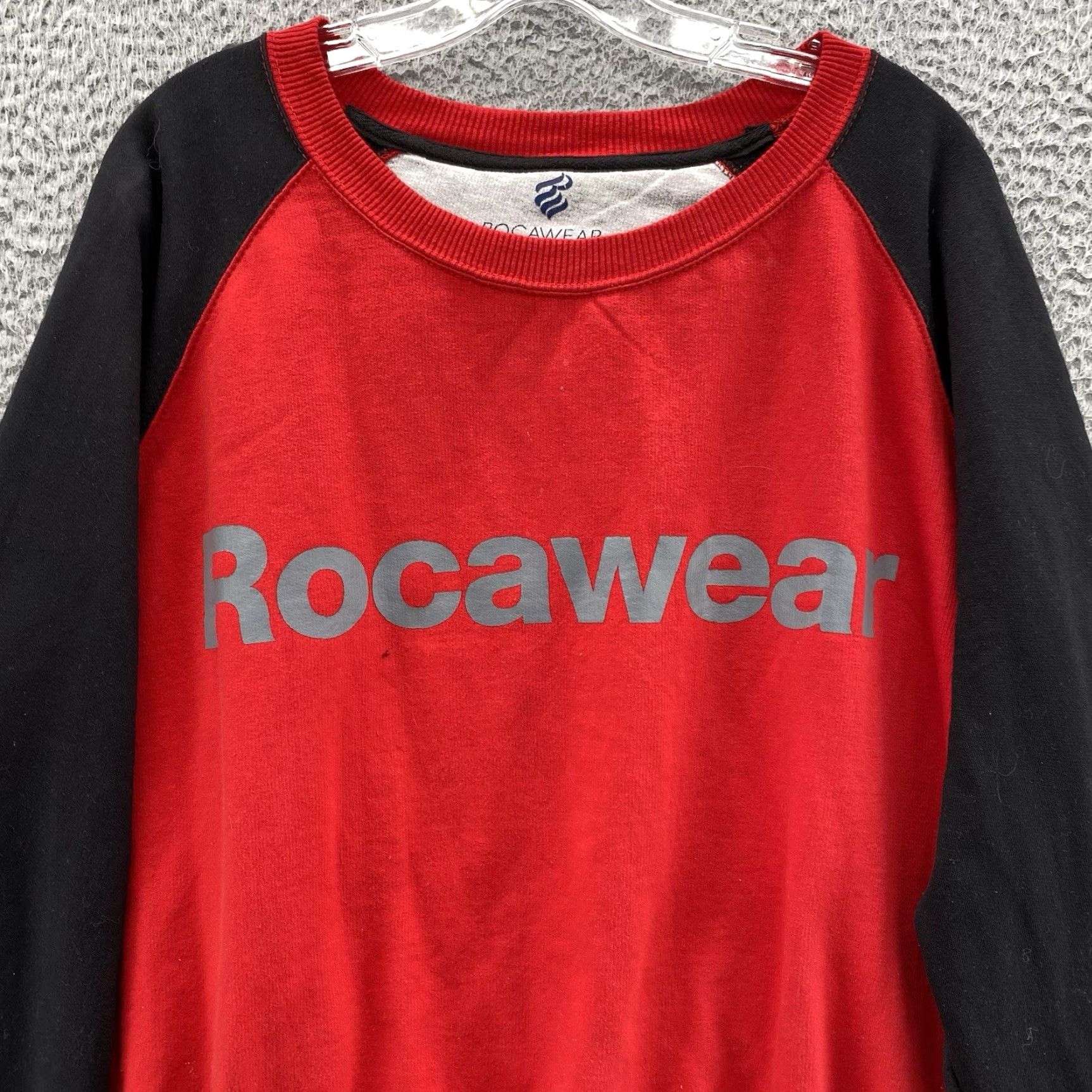 Rocawear VINTAGE Rocawear Pullover Men's 3XL Red Black Crewneck Spellout Sweater Streetwear Y2K Mens Size US XXL / EU 58 / 5 - 6 Thumbnail