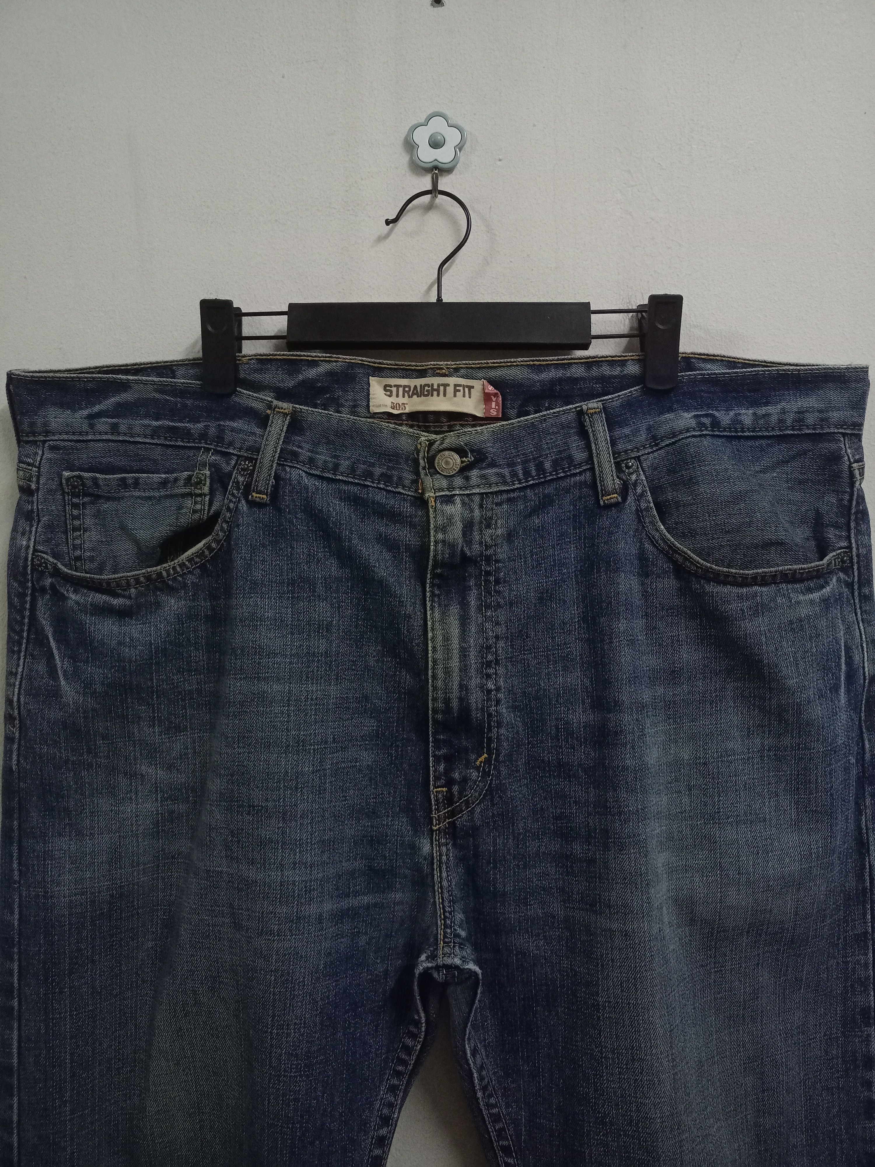 Levi's × Levi's Vintage Clothing Vintage 90s Levis 505 Baggy Blue Wash Wide Jeans Size US 41 - 4 Thumbnail