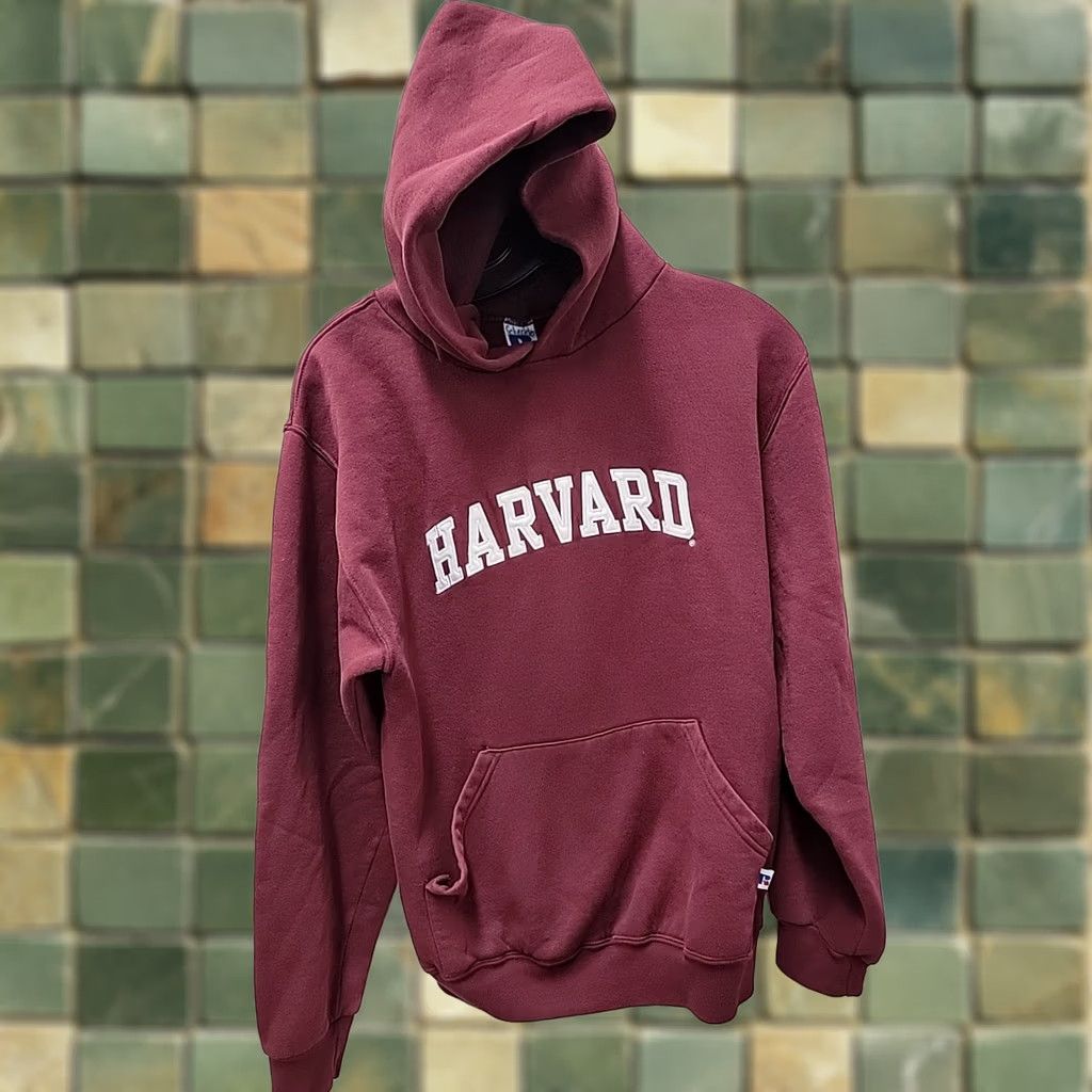 Russell Athletic VINTAGE Russell Athletic Harvard University Spellout Hoodie Mens S Red 90s Pullover Size US S / EU 44-46 / 1 - 1 Thumbnail