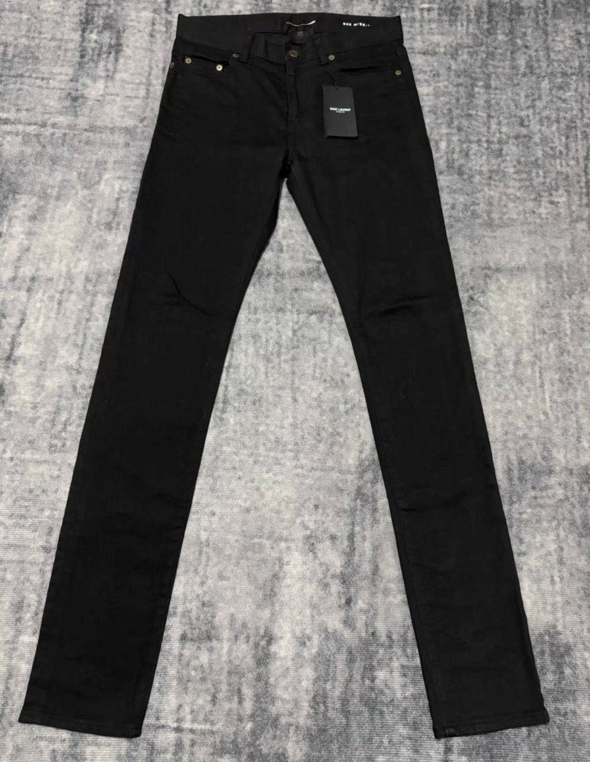 Saint Laurent Paris Saint Laurent (SLP) 16FW Stretch Black Basic Denim Jeans Size US 29 - 1 Thumbnail