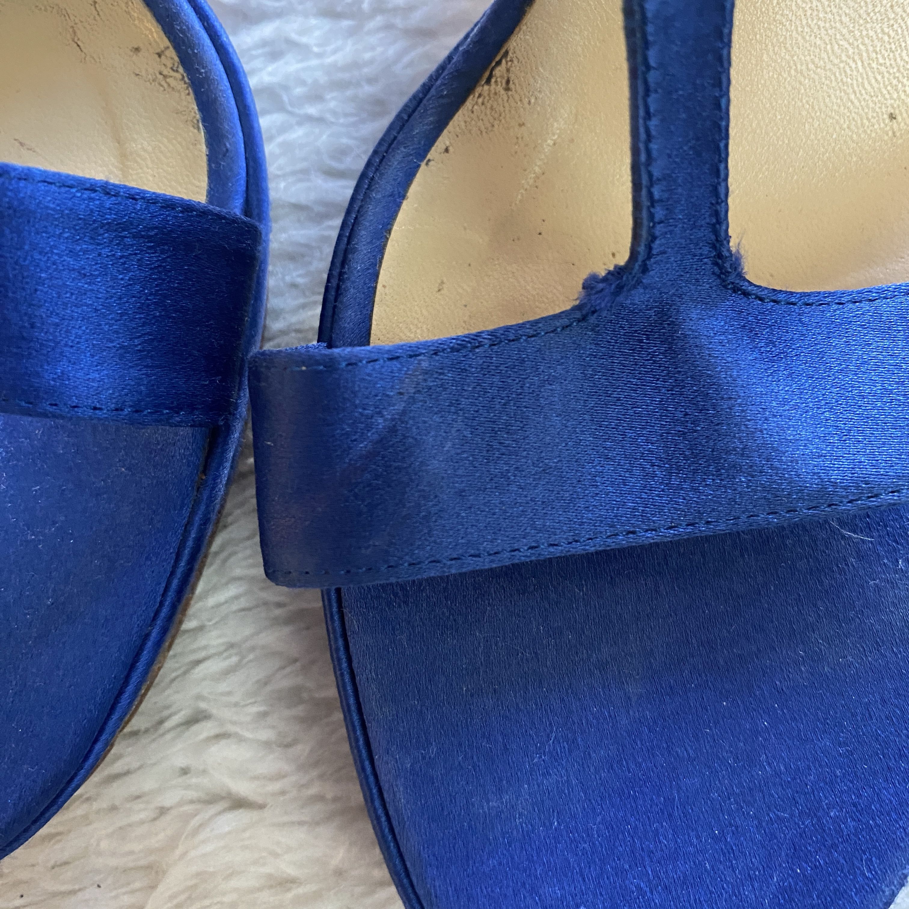 Versace Versace S/S 2008 Blue Silk Tassel Heels – Open Toe Sandals Size US 8 / IT 38 - 7 Thumbnail