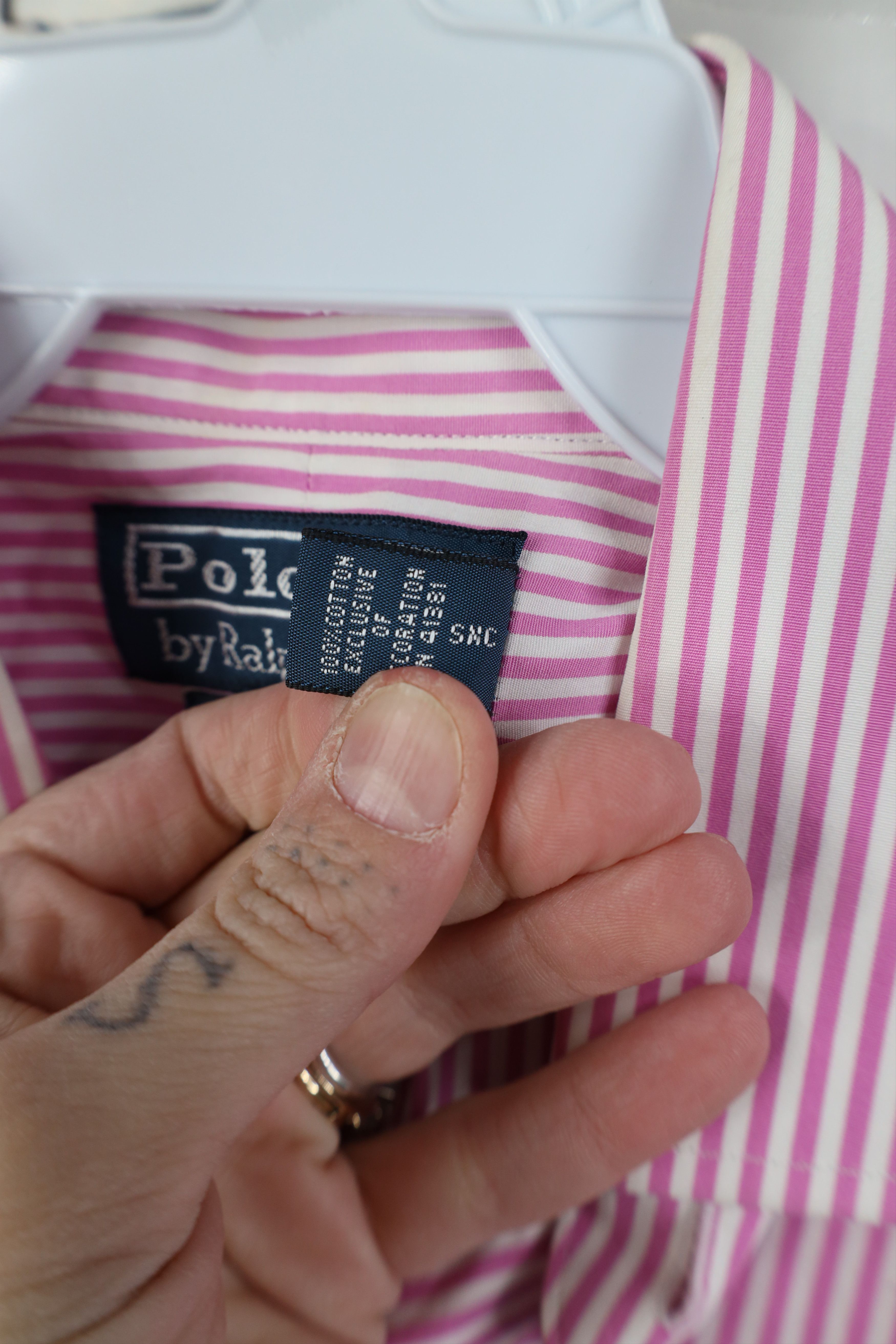 Ralph Lauren Vintage 90s Ralph Lauren Striped Collared Button Shirt Pink Size US M / EU 48-50 / 2 - 9 Thumbnail