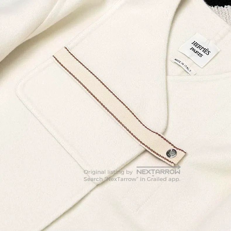 Hermes Hermes White Cashmere Coat Size XXS / US 00 / IT 34 - 5 Thumbnail