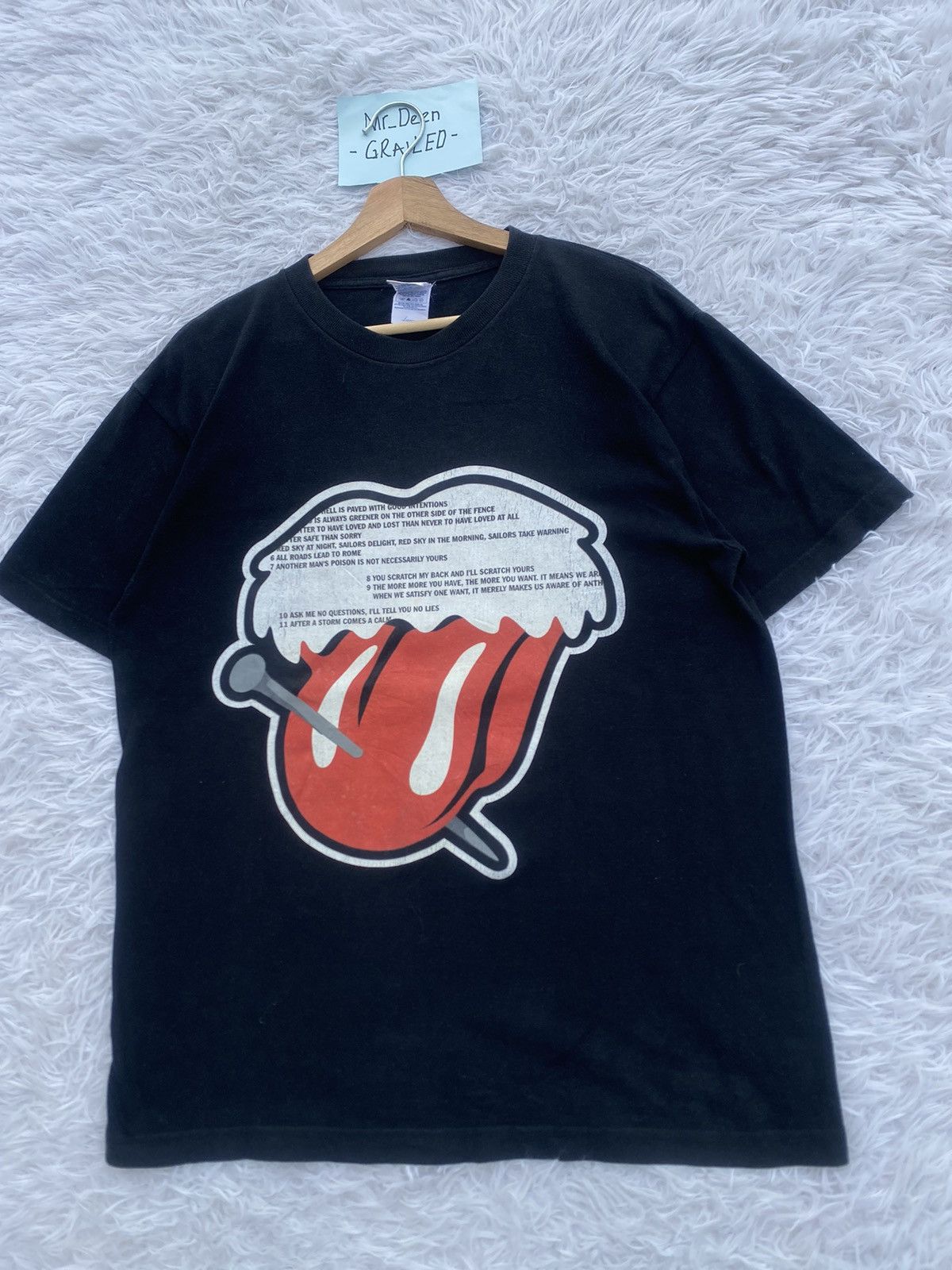 Japanese Brand Rare The Rolling Stones Japanese Brand Number Nine Tshirt Size US L / EU 52-54 / 3 - 3 Thumbnail