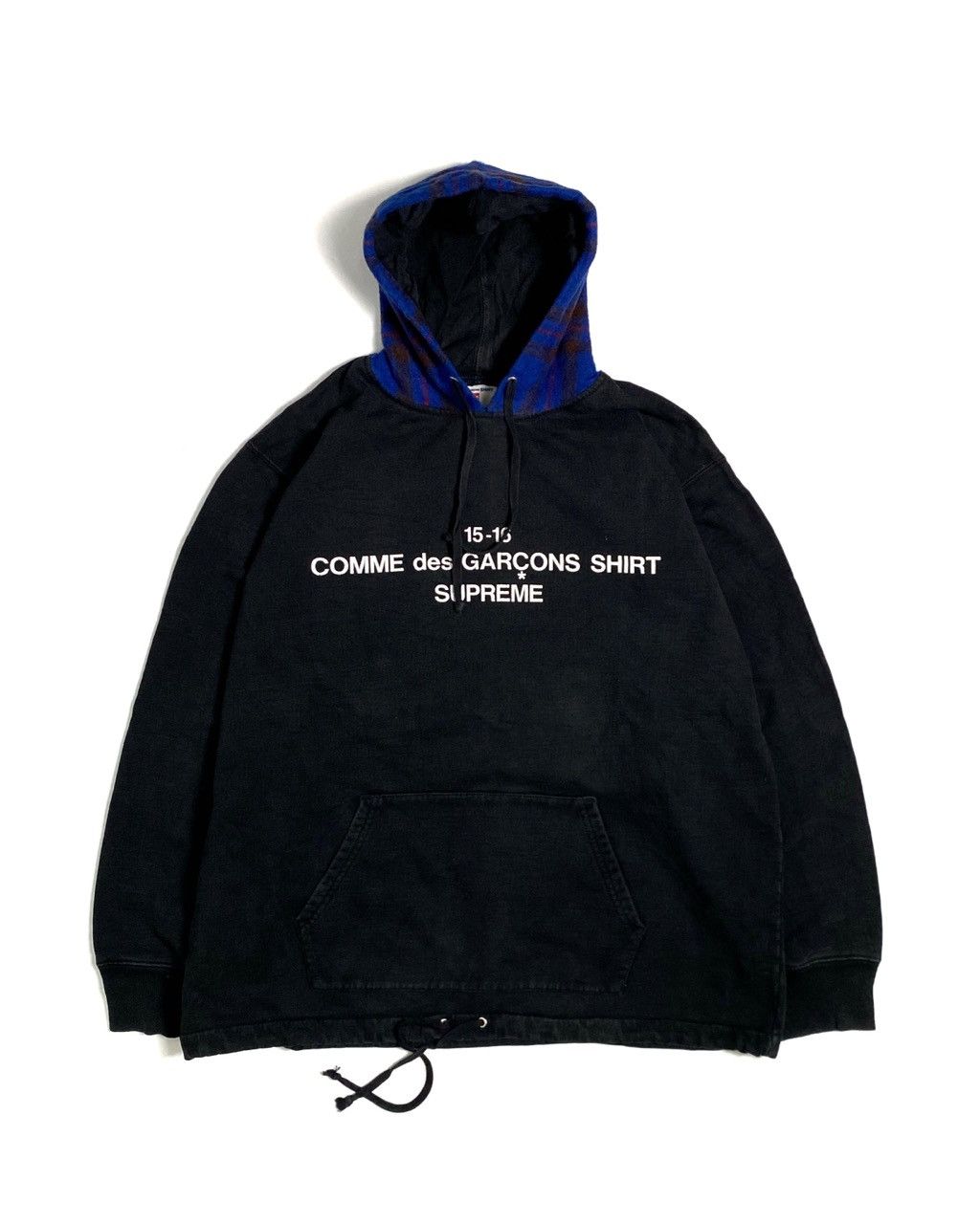 Comme des Garcons × Supreme BLACK SUPREME CDG PLAID HOODIE | Grailed
