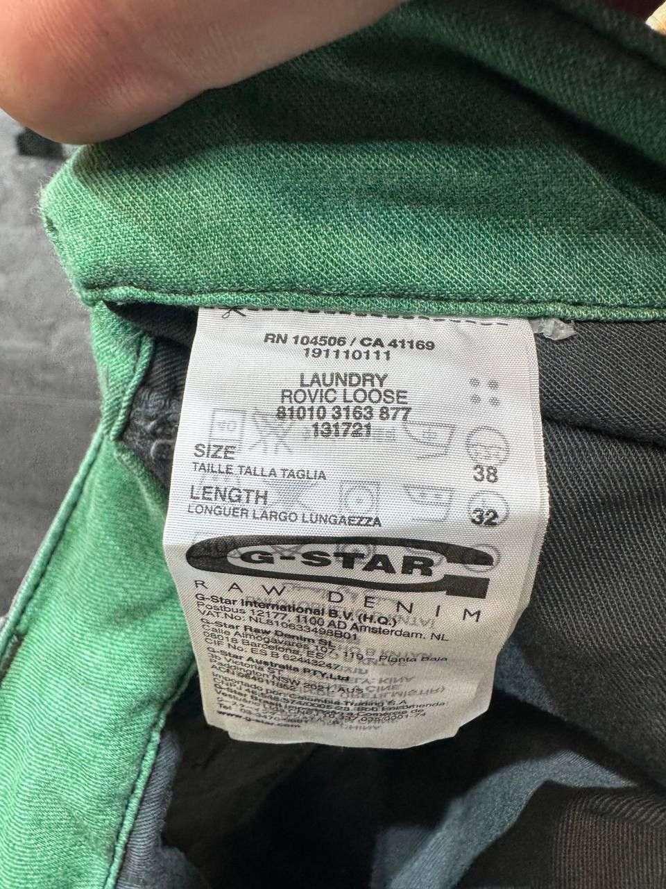 G-Star Raw Denim Laundry Rovic Loose Trousers Pants
