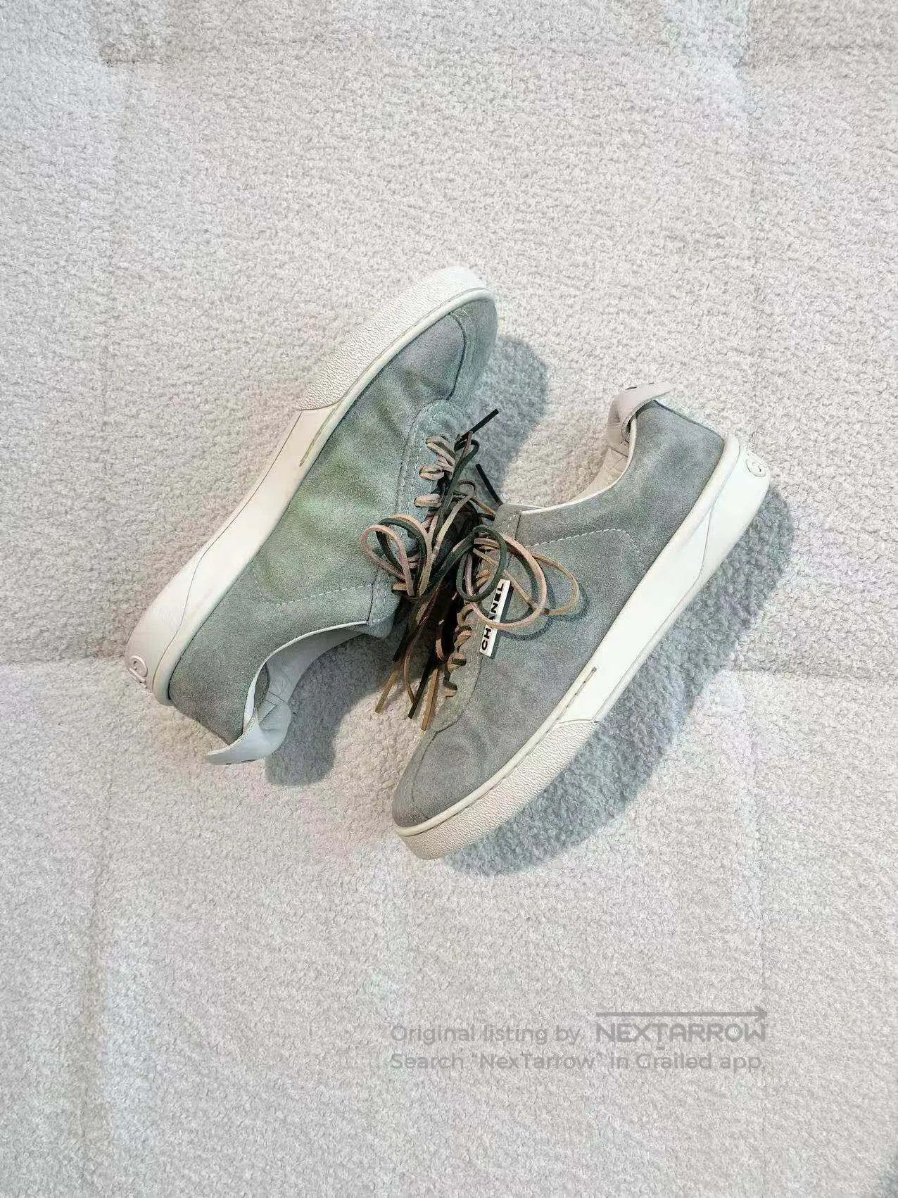 Chanel Chanel Alphabet slogans Vintage suede casual shoes| Size US 4.5 / IT 34.5 - 5 Thumbnail