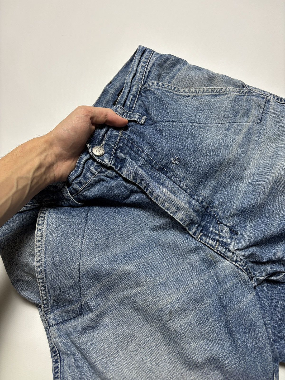 Diesel × If Six Was Nine × Japanese Brand DIESEL VINTAGE GRUNGE KNEE DISTRESSED JEANS Y2K AVANTGARDE Size US 27 - 10 Thumbnail