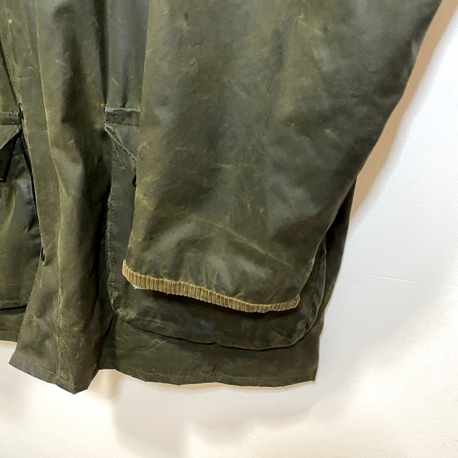 Vintage Vintage Wax Jacket Olive Green Flannel Lined Coat Size US XL / EU 56 / 4 - 11 Thumbnail