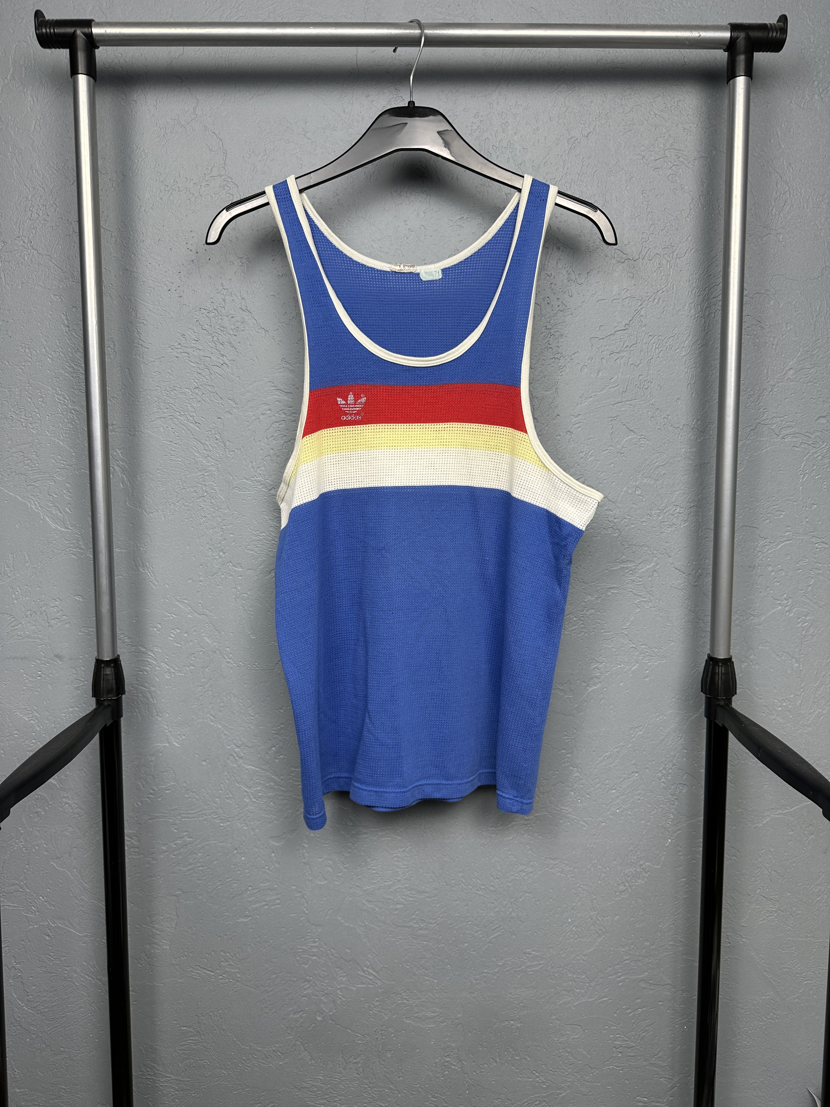 Adidas Adidas 80s Vintage Mens Sleeveless T-Shirt Size US S / EU 44-46 / 1 - 1 Thumbnail