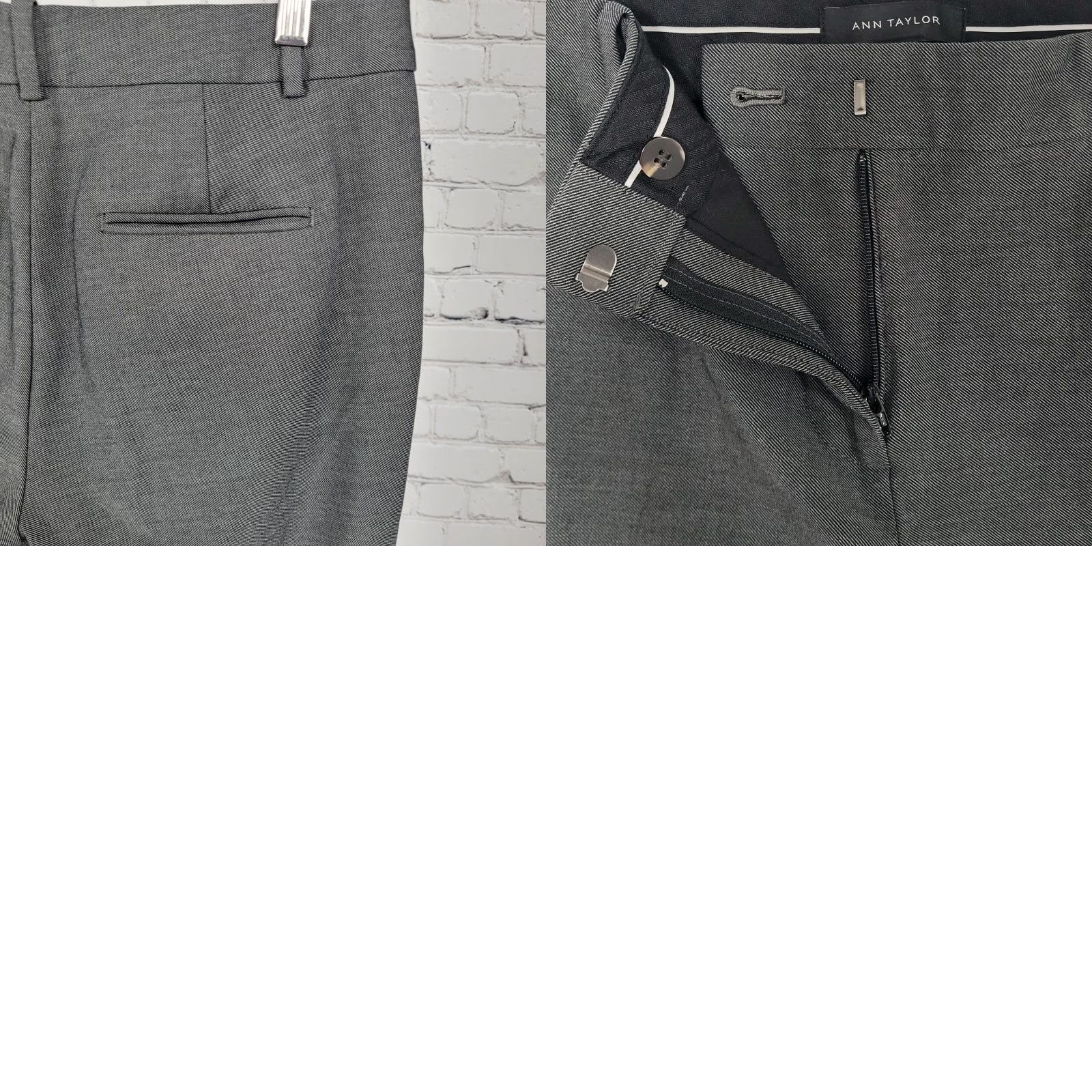 Ann Taylor Ann Taylor Grey Straight Pants Slacks Women Size 4 30x27 Size 27" / US 4 / IT 40 - 9 Thumbnail
