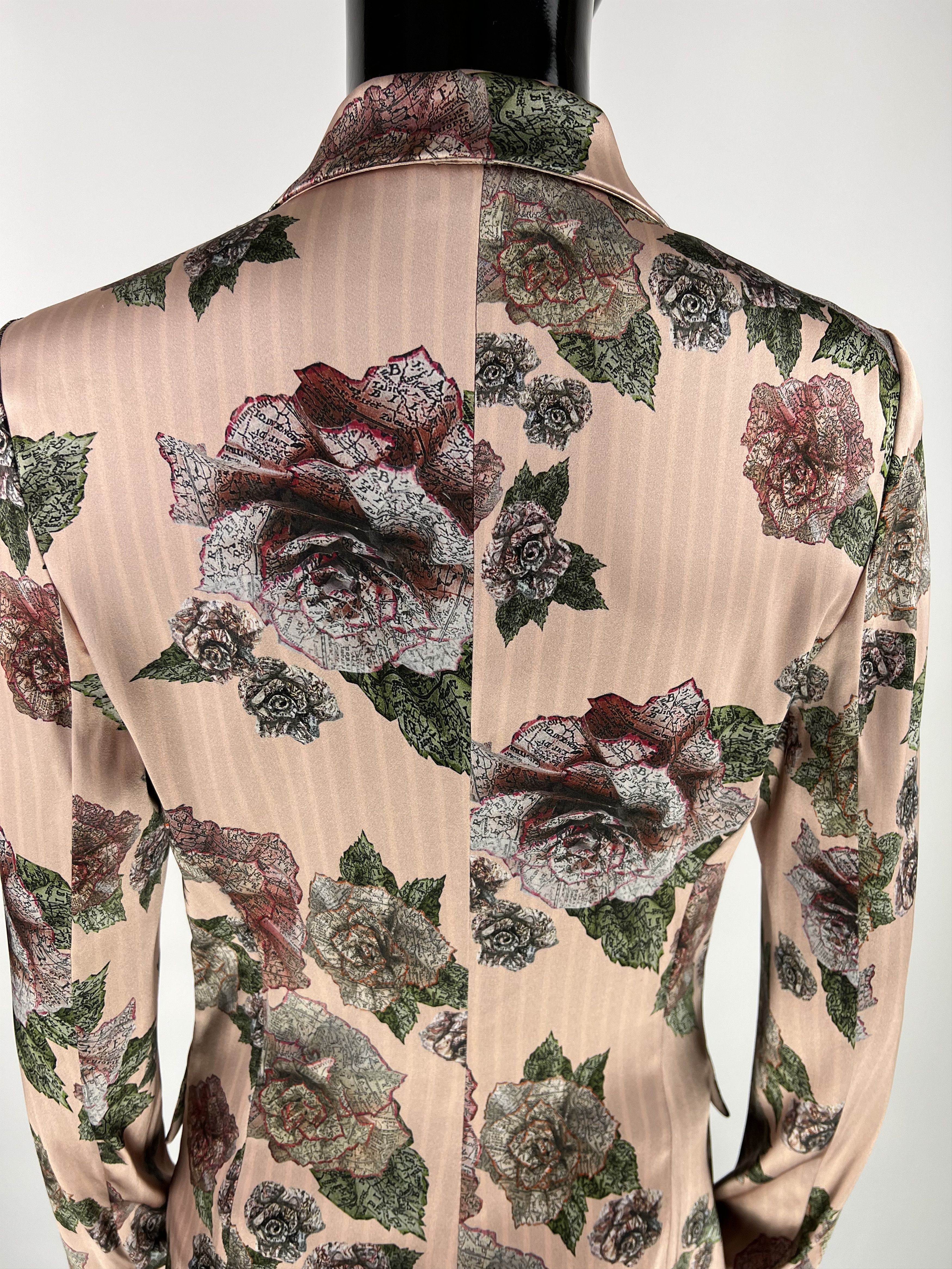 La Perla La Perla Floral Printed Double Breasted Silk Blazer Jacket Size M / US 6-8 / IT 42-44 - 4 Thumbnail