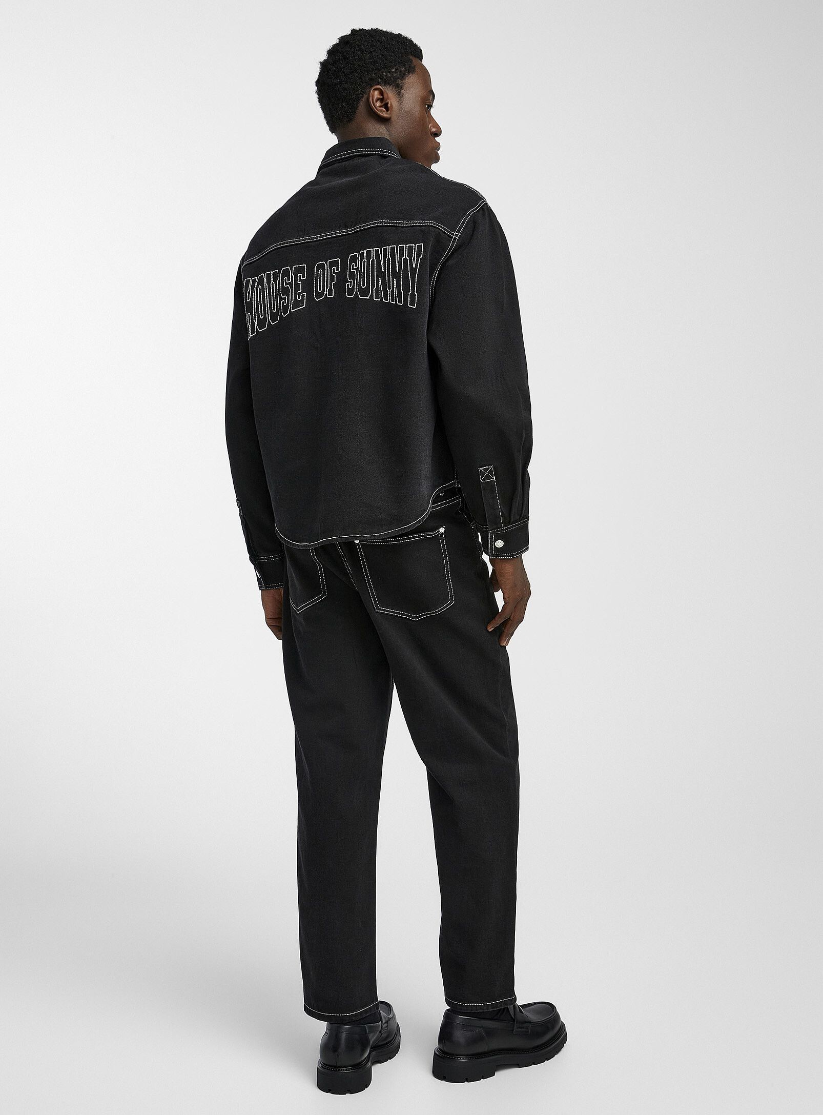 House of Sunny BNWT AW24 HOUSE OF SUNNY BLACK DENIM LOGO OVERSHIRT L Size US L / EU 52-54 / 3 - 1 Thumbnail