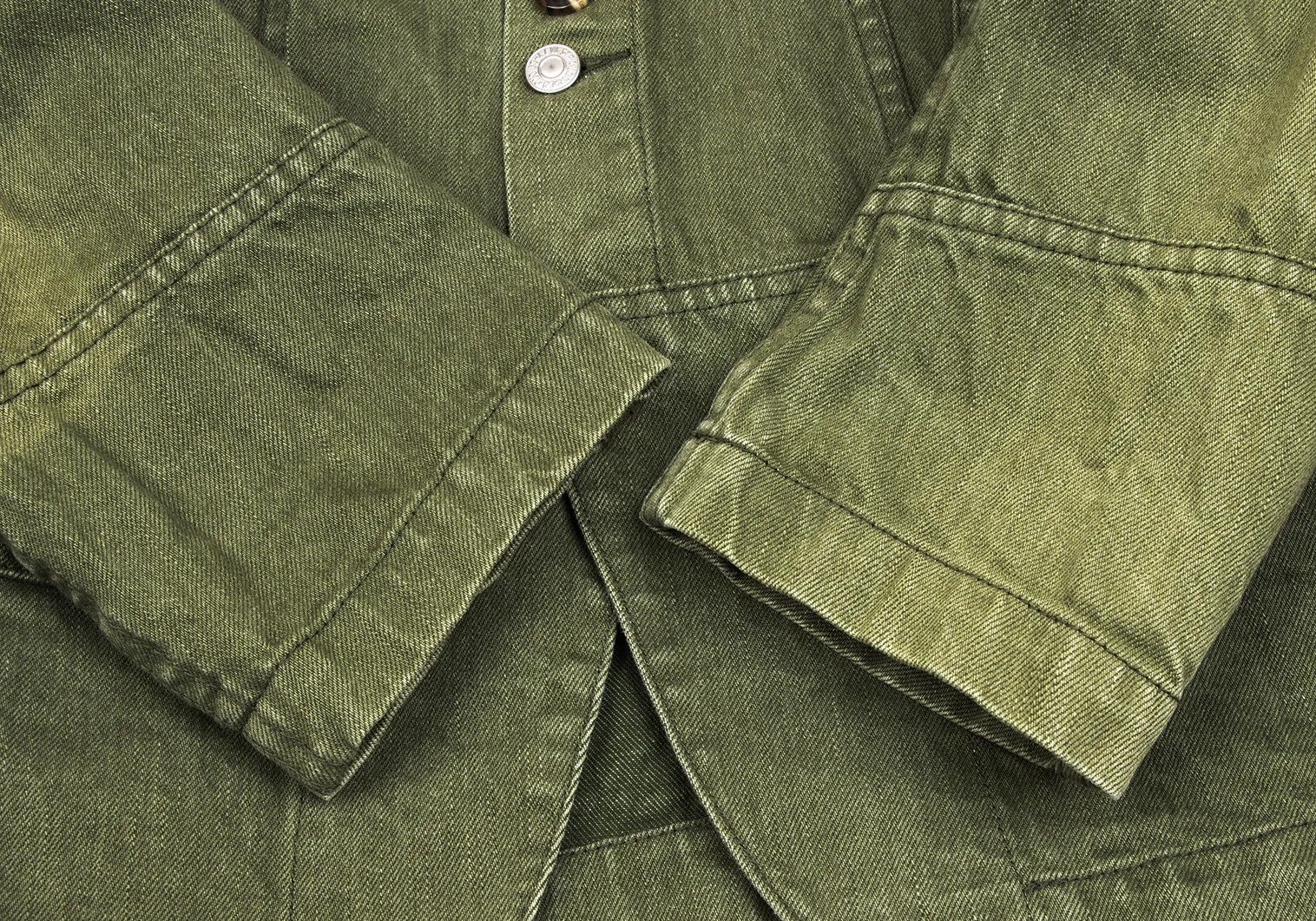 Junya Watanabe Button Design Denim Tailored Jacket in Khaki Size US M / EU 48-50 / 2 - 10 Thumbnail
