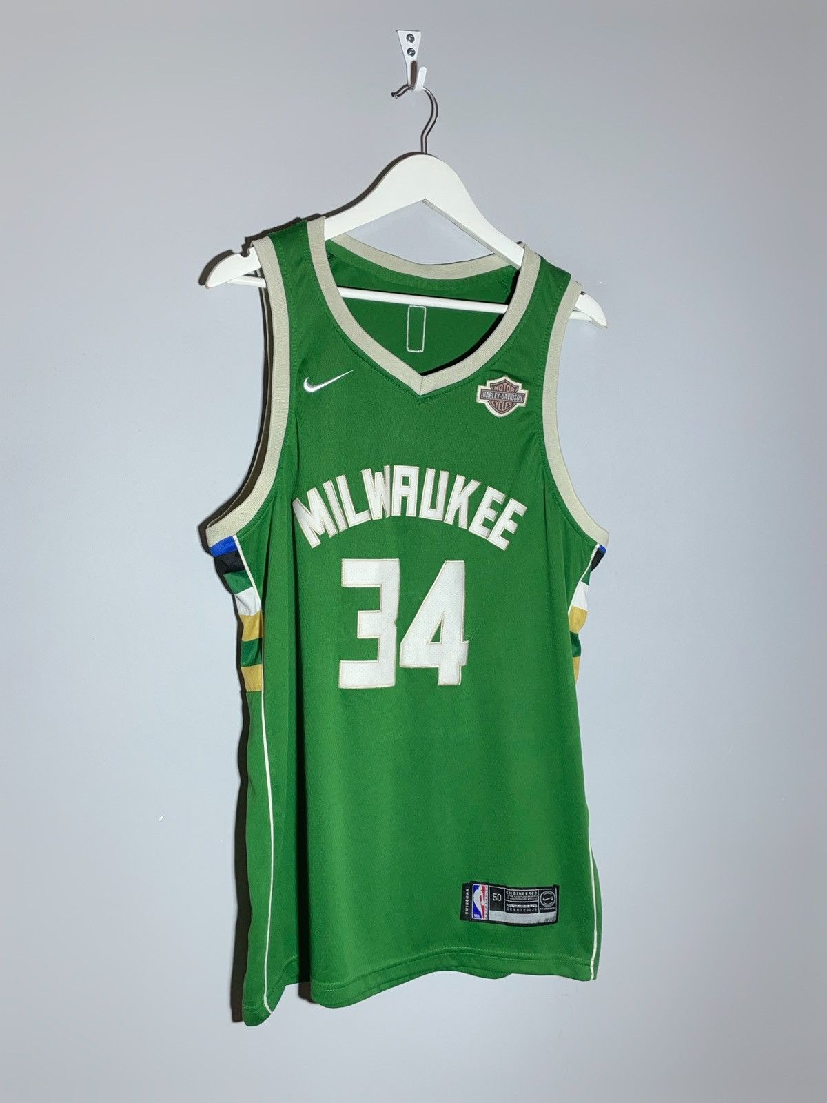 NBA × Nike #34 Antetokounmpo Milwaukee Bucks Nike Y2k Basketball Jersey Size US M / EU 48-50 / 2 - 2 Thumbnail